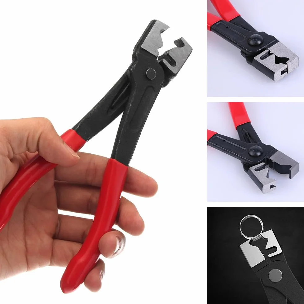 Alicates para Quitar Mangueras, Alicates para Abrazaderas de Manguera, Alicate Linea Combustible, Alicates de Cuello Tipo R, Alicate para Tubos de Combustible, Alicate Abrazaderas Coche, 2 Piezas