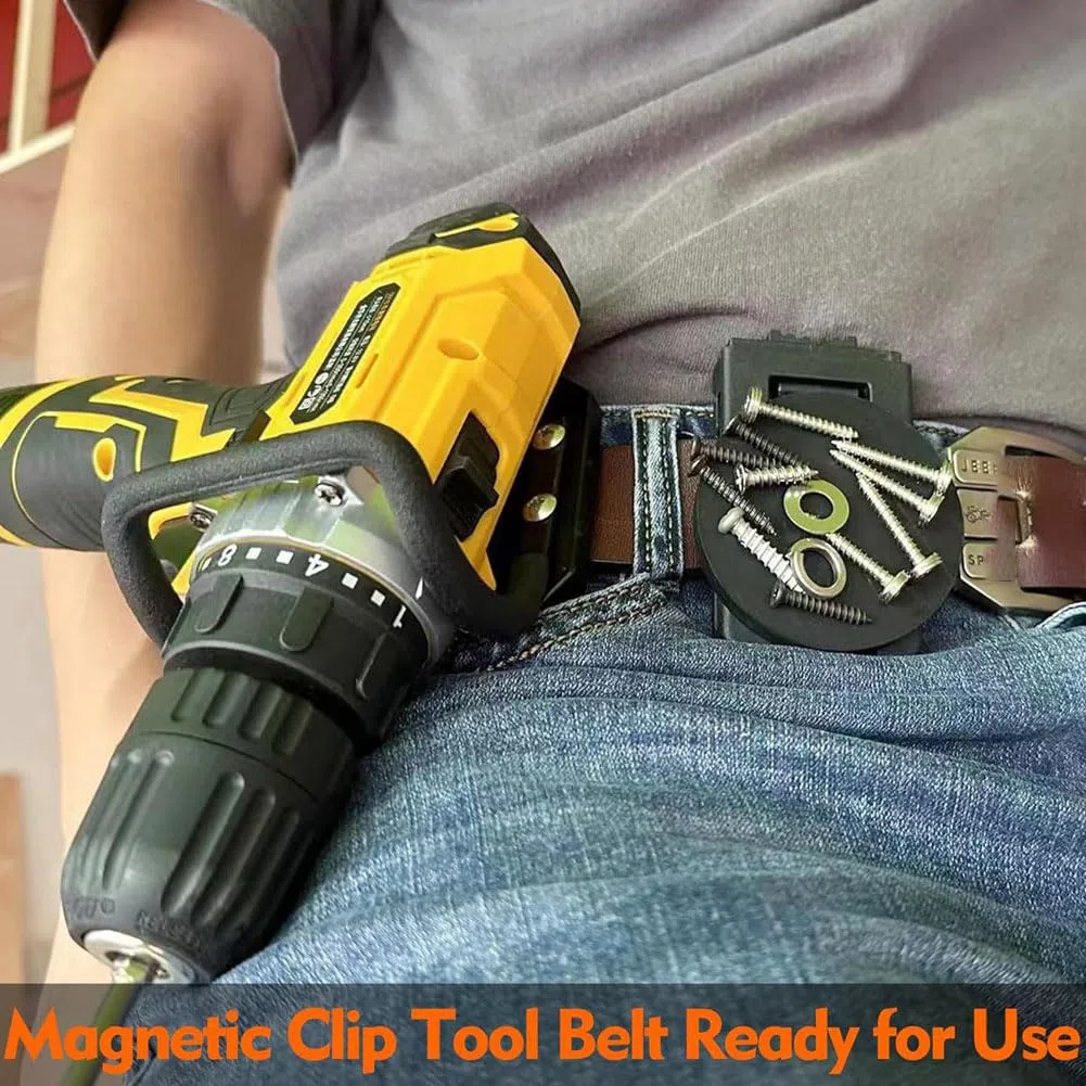 Clip Magnético para Cinturón Herramientas, Soporte Magnético Antideslizante para Cinturón, Accesorios para Cinturón Herramientas con Clip Magnético para Destornillador de Martillo