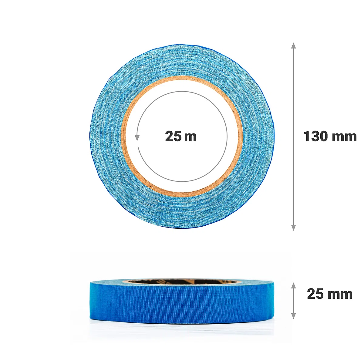 GRIP Eventbasics Hula Hoop Tape - Cinta adhesiva (25 mm x 25 m), color azul