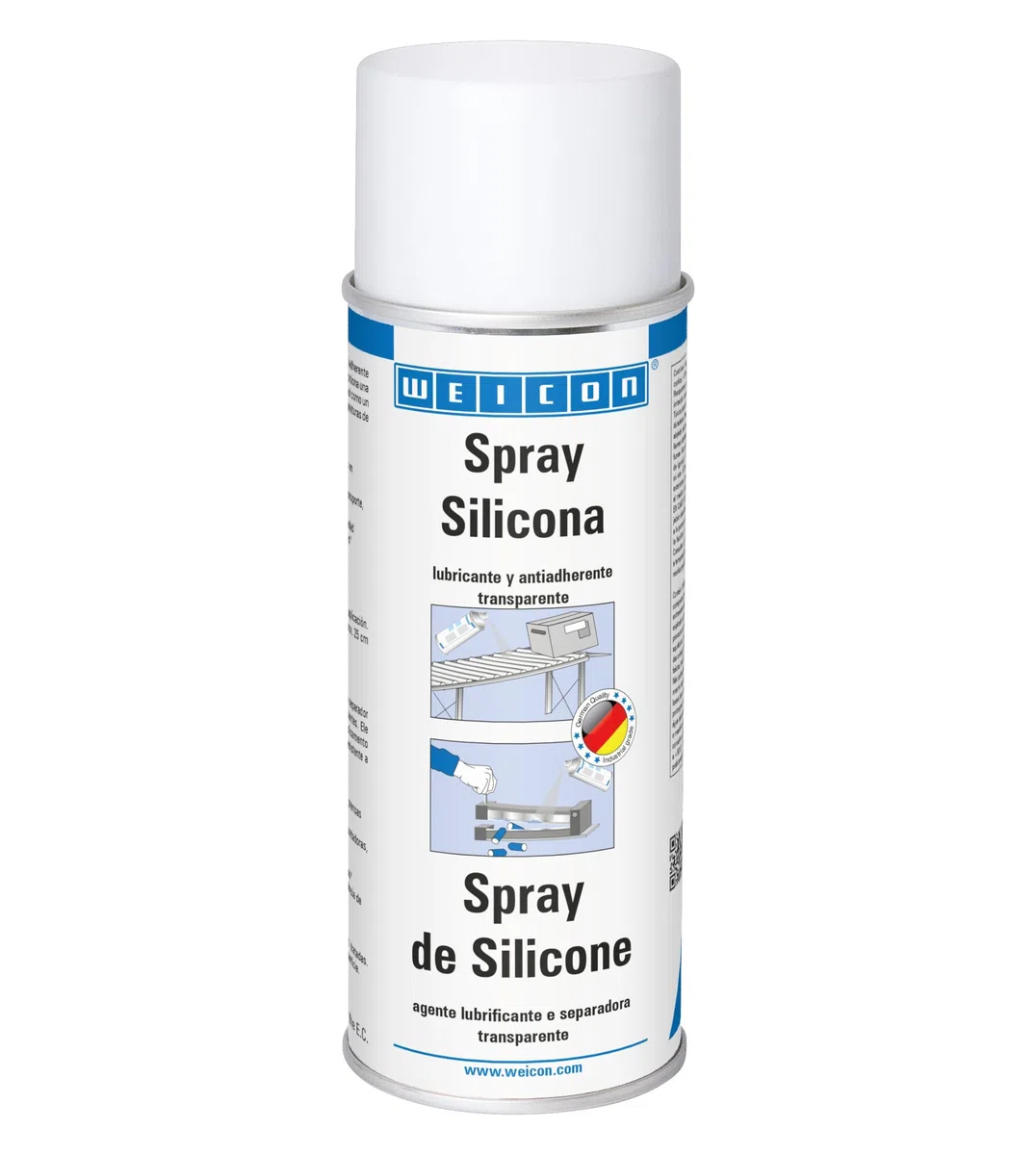 WEICON Spray de Silicona | 400 ml | Lubricante y Antiadherente | Transparente