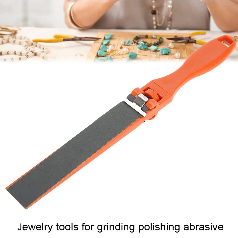 Varilla Pulida con Papel de Lija, Palo Lijado Lija Pulir Herramienta Pulido Mantenimiento Clip Manual Portátil Mano Buena Sensación Superficie Suave para Joyería Lijar Objetos en Forma Metal Madera