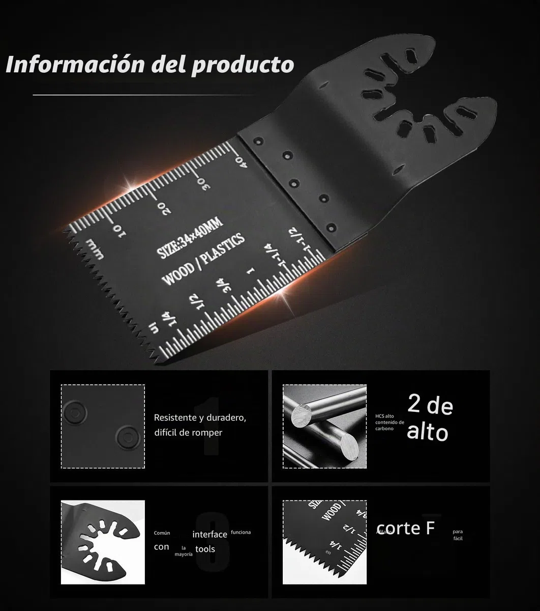 20 PCS Cuchillas Herramientas Oscilantes Multiherramienta de Corte Acero Sierra para Madera Dientes de Carburo para Dremel Fein Multimaster Multitalent Makita Milwaukee Bosch Multitool Accesorios