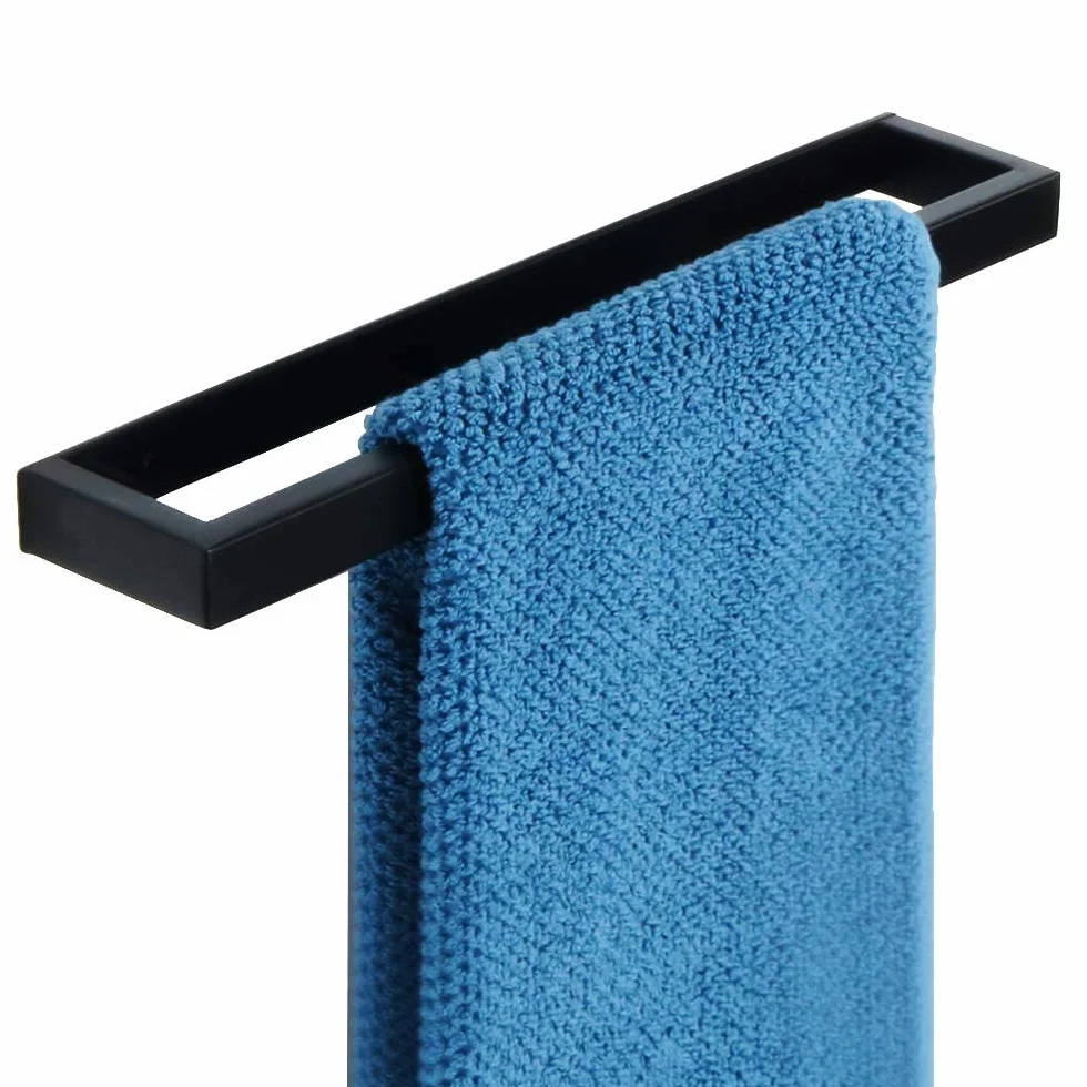 SAYAYO Toallero Negro Adhesivo Acero Inoxidable 30cm para Baño y Cocina