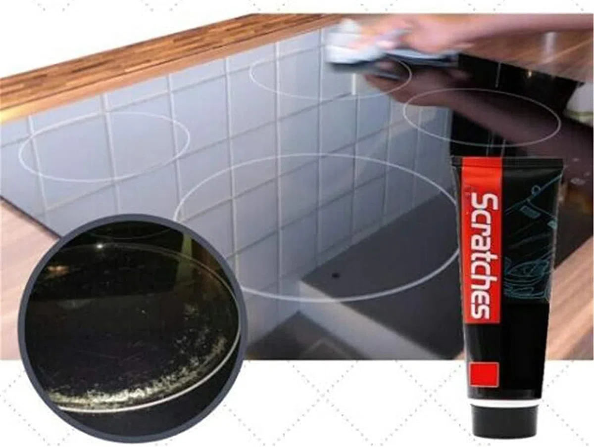 Eliminador de arañazos para la parte superior de la estufa, crema de limpieza superior de estufa, limpiador de estufa de cerámica de vidrio, reparación de arañazos de pintura de coche, limpiador