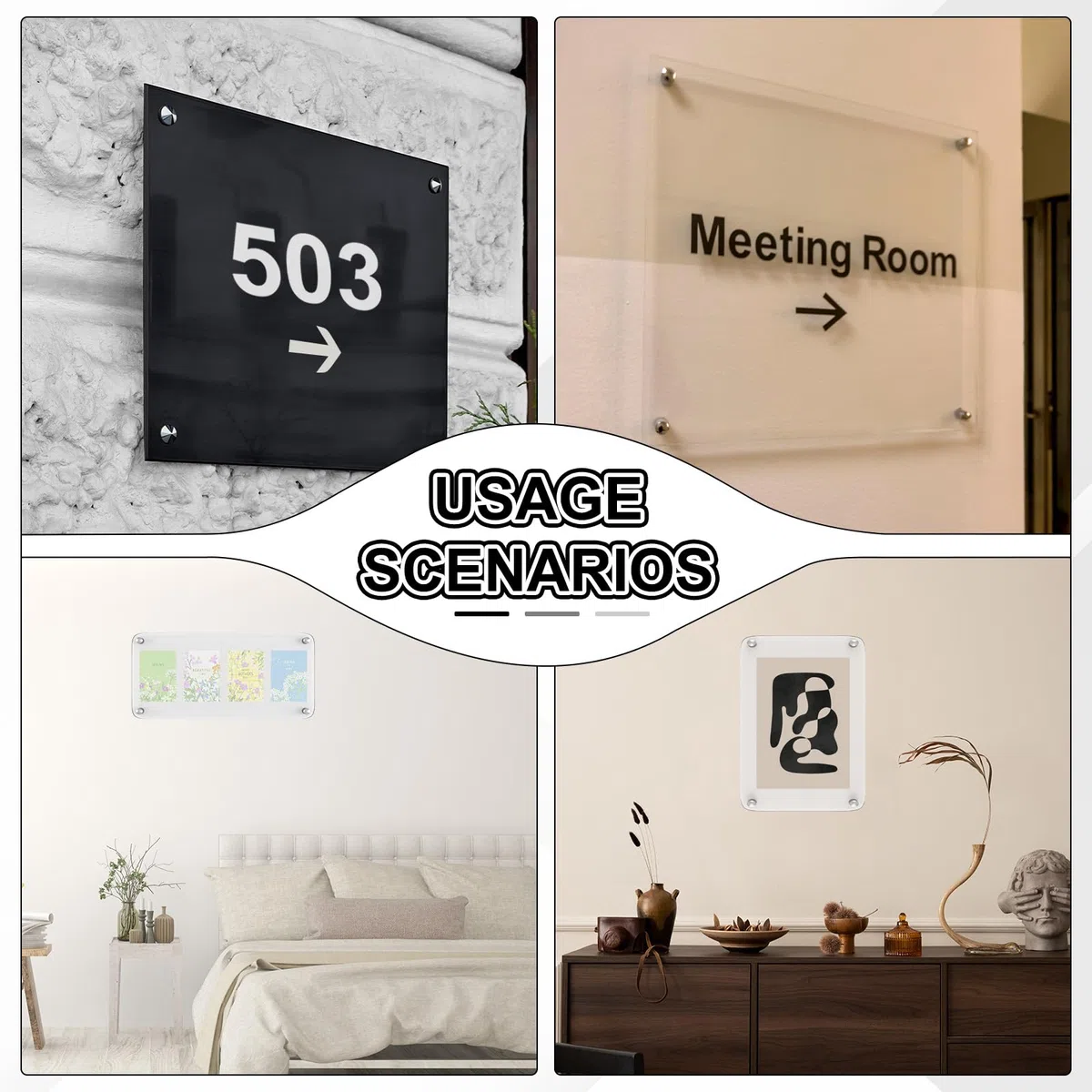 PATIKIL Tornillos De Separación 1/2x0.79", Paquete De 16 Montajes De Pared De Acero Inoxidable, Hardware Para Montar Letreros, Clavos De Separación Para Colgar Letreros, Plateado