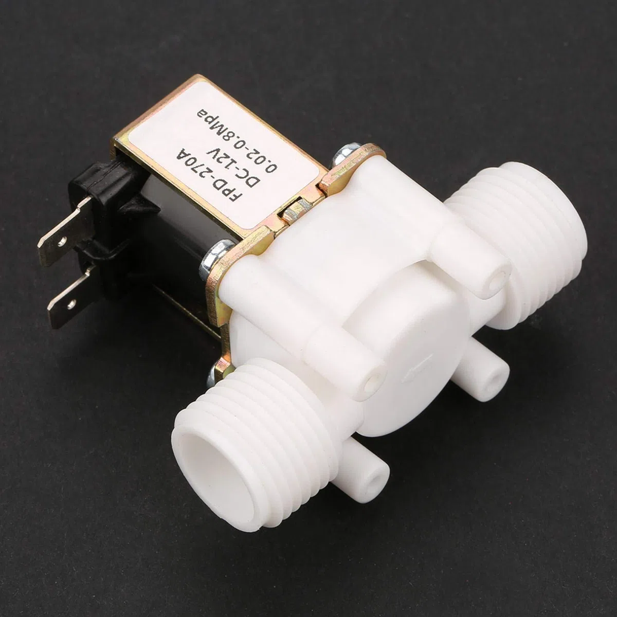Akozon Válvula de solenoide de agua 12V G1 / 2 "NC Válvula de agua de solenoide de entrada eléctrica para dispensar agua