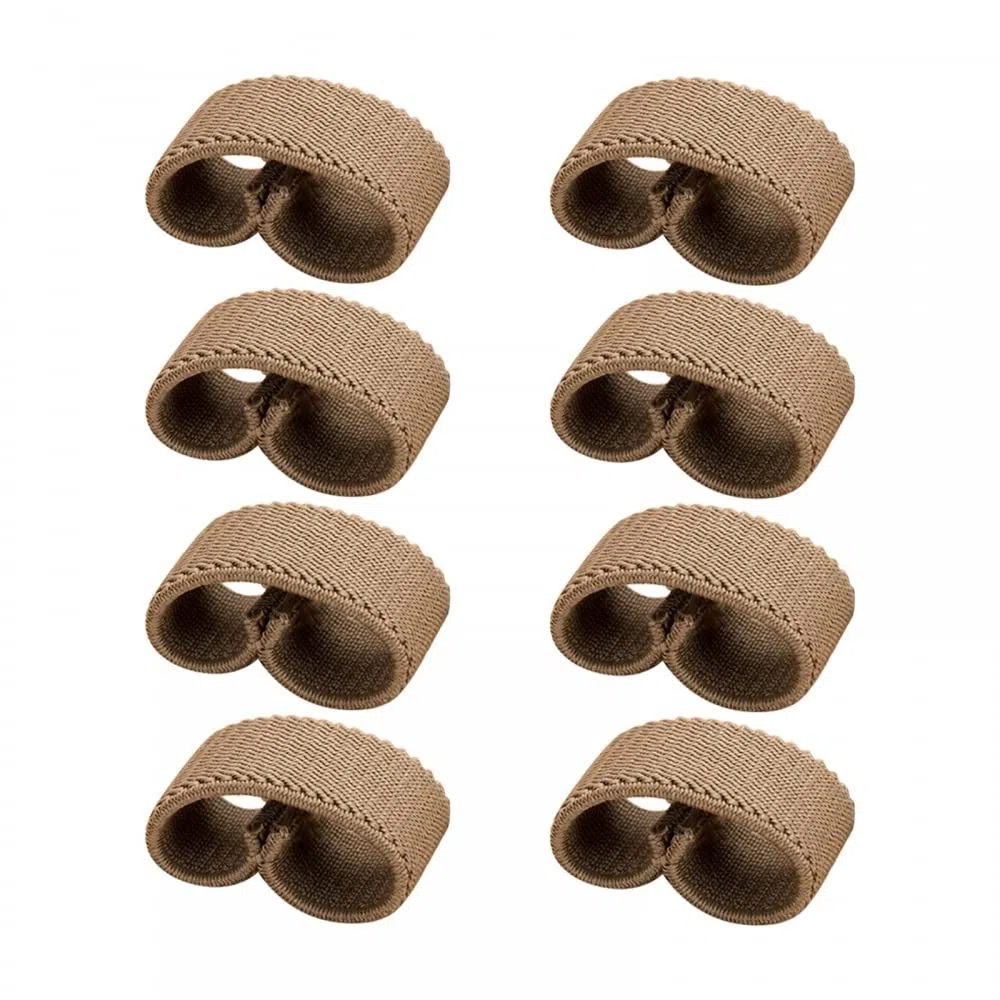 DONGKER 8 trabillas elásticas para cinturón, correas elásticas para cinturones de 1 pulgada de ancho, Marrón