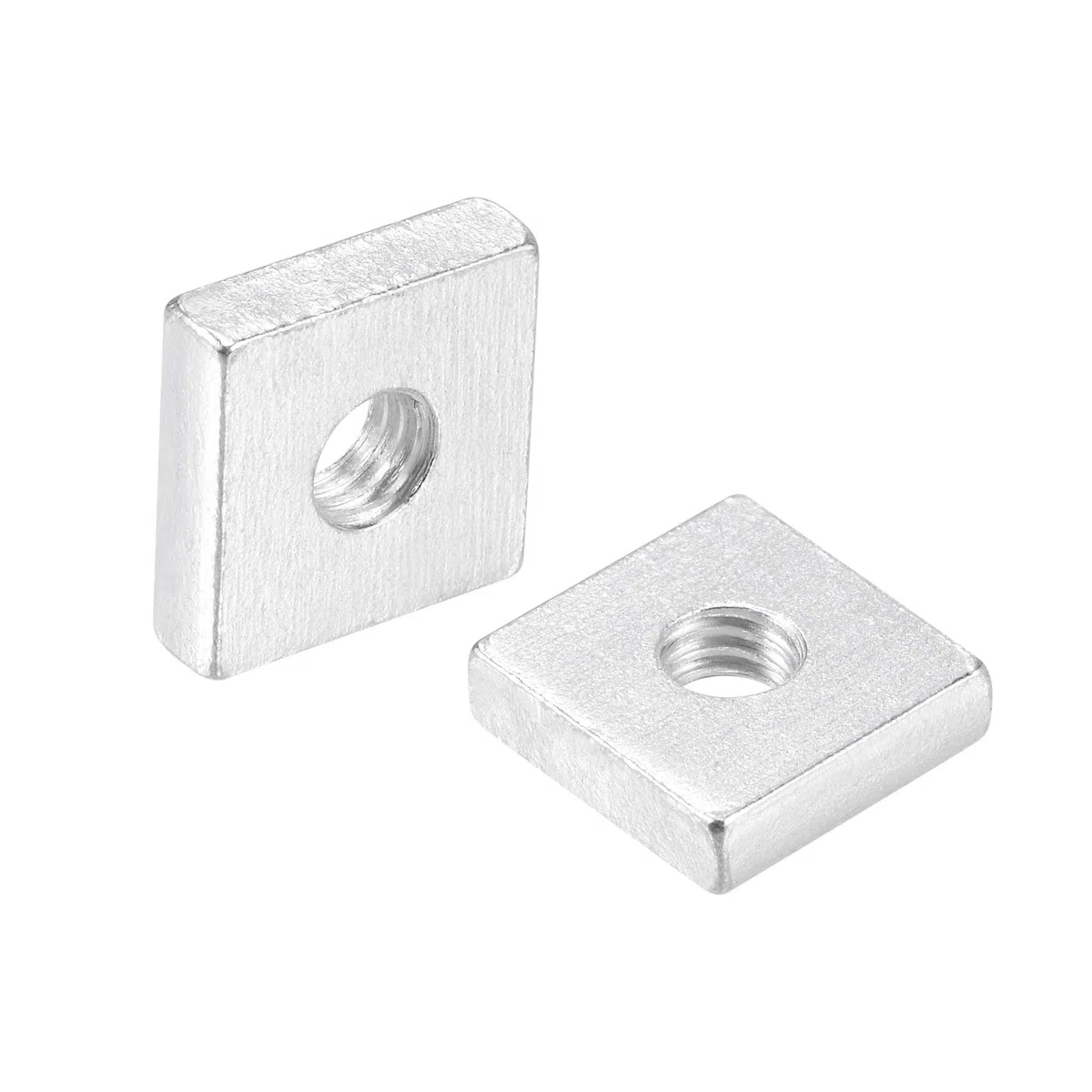 sourcing map Tuercas cuadradas, M6 x 15 mm x 4 mm, juego de surtido de hilos gruesos métricos, 25 unidades