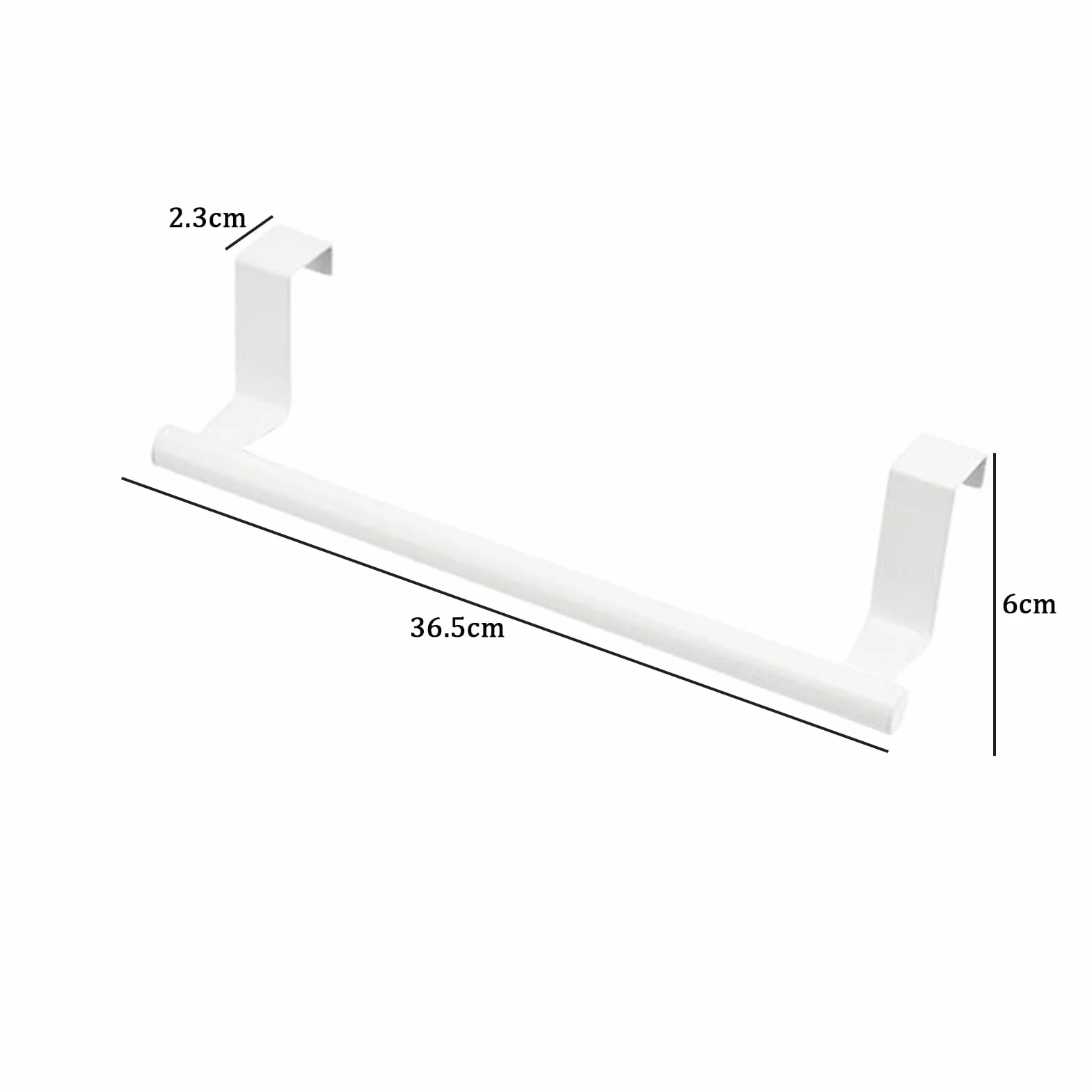 Toallero de cocina acero inoxidable colgar sin taladrar para puerta armario baño blanco