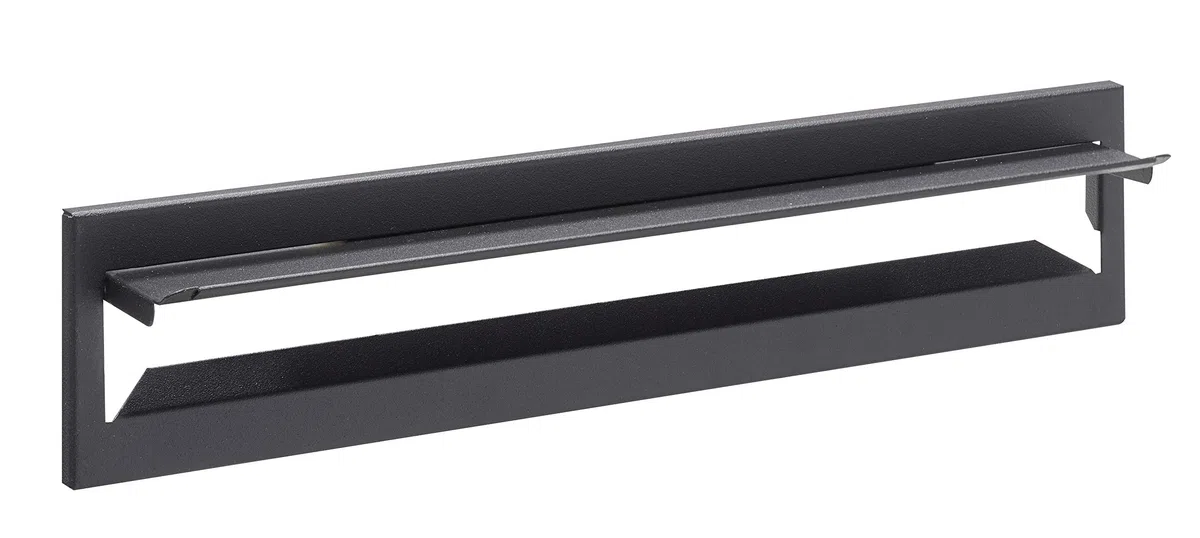 ARREGUI C614 Bocacartas Maxi de Acero Para Puertas o Verjas en el Exterior, Bocacartas Exterior, Boca de 32,5 x 3 cm, Resistente a la Intemperie, Medidas 34,2 x 7,3 cm, Negro Texturizado