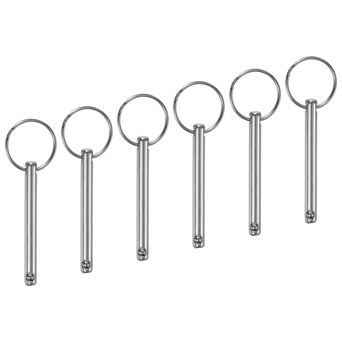 M METERXITY 6-Pack Pasadores de Liberación Rápida, Diámetro de 1/4" [6mm], Longitud de Uso de 1.85" [47mm] Pasador de Toldo Bimini para Construcción Naval, Longitud Total de 2.36" [60mm]