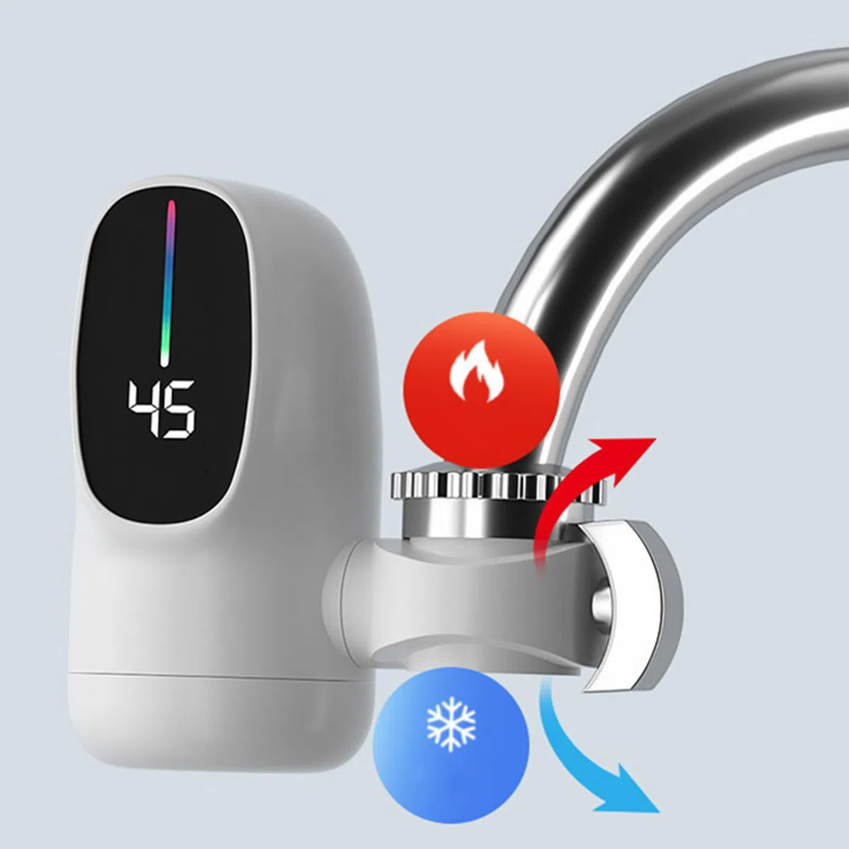 Grifo De Agua Caliente Instantánea Grifo Calentador De Agua Instantáneo Sin Tanque Grif-o Eléctrico Para Lavabo 3000W Calentador Instantáneo Sin Tanque Con Pantalla Digital Led Para Baño Cocina