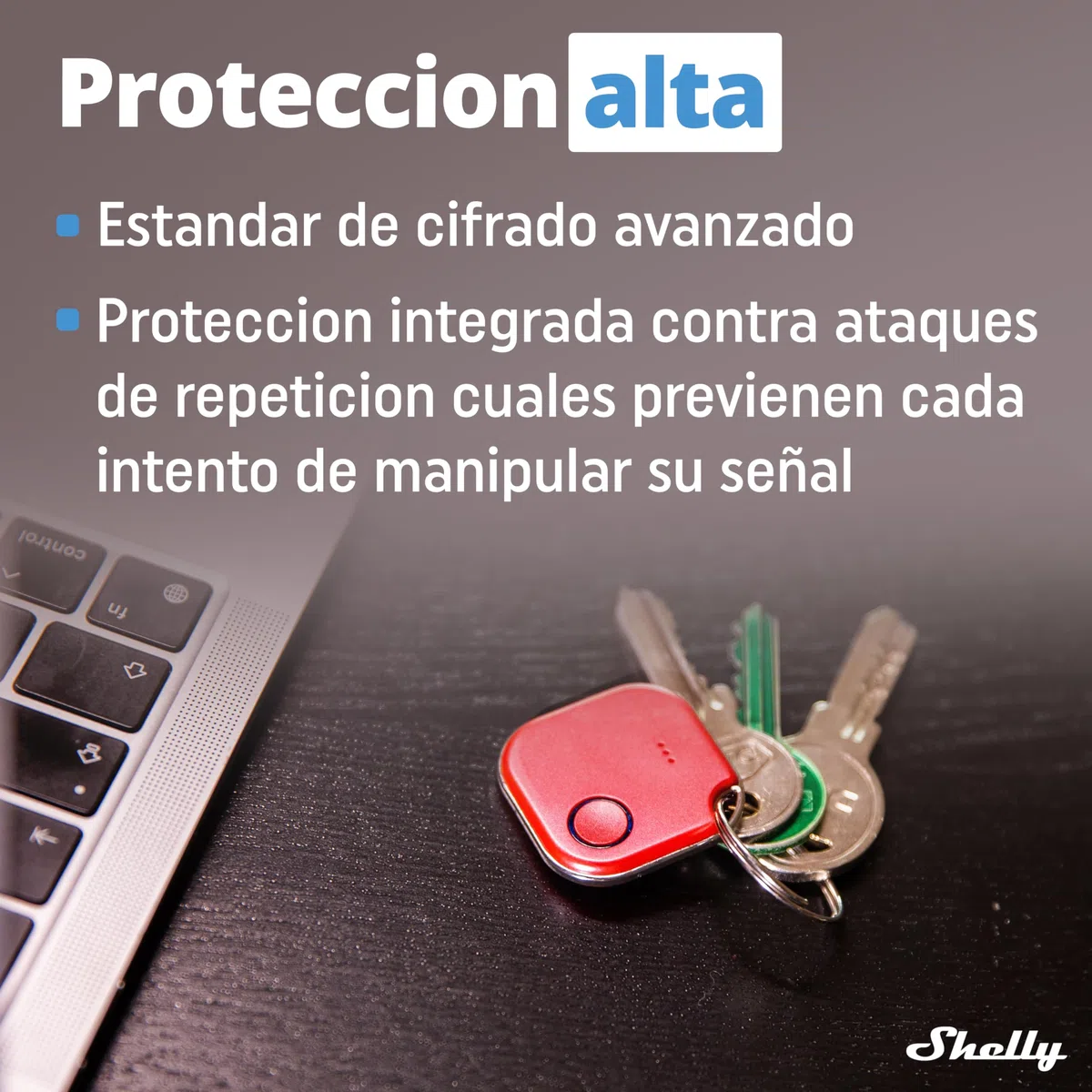 Shelly BLU Button 1, Botón Rojo Bluetooth De Acción y Escena, Automatización Del Hogar, iOS Android App, Hub No Requerido, Larga Duración De Batería, Indicador LED, Zumbador, Amplia Gama