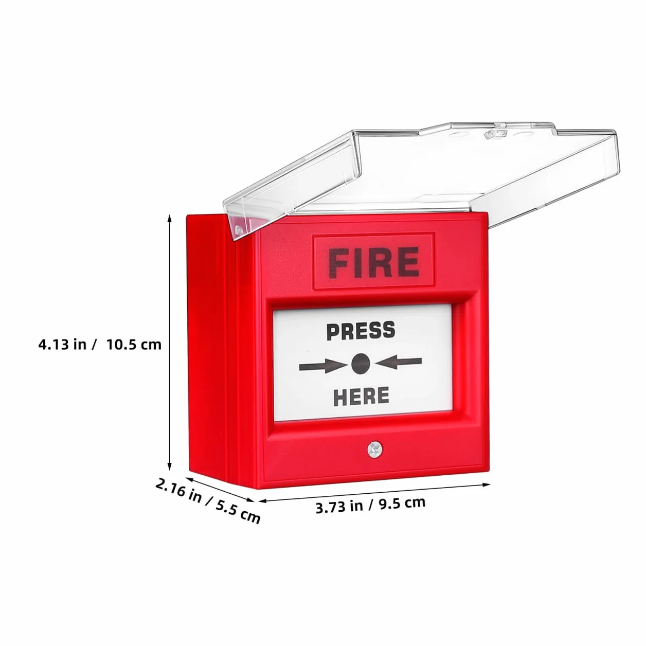 UKCOCO - Botón de alarma contra incendios de cristal con desbloqueo manual de emergencia, controlador eléctrico para hogar, oficina y públicos, diseñado para activación rápida