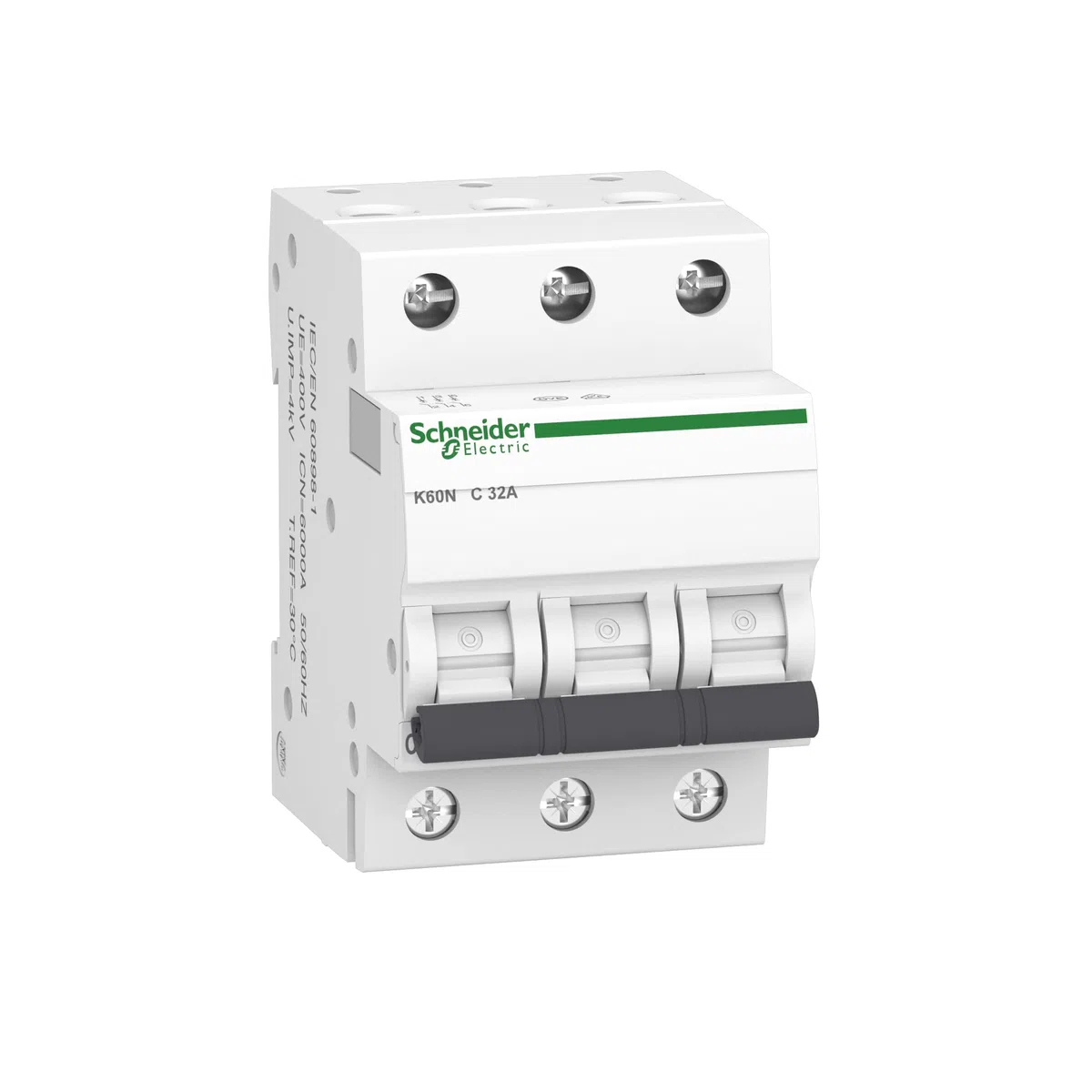 Schneider Electric Disyuntor Acti9 de 3 Pines K60N, 32 A, C característica, 6 kA, número de artículo A9K02332