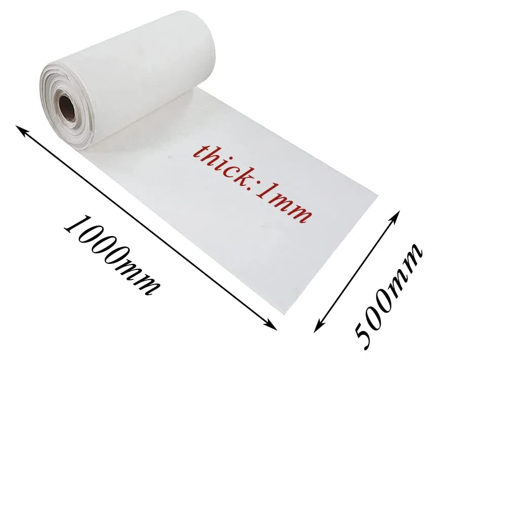 Papel Aislante Ignífugo De Fibra Cerámica: Resistencia A Altas Temperaturas, Aislamiento Térmico para Estufas, Chimeneas, Hornos De Pizza, Hornos, Bricolaje,1mm*500mm*1000mm