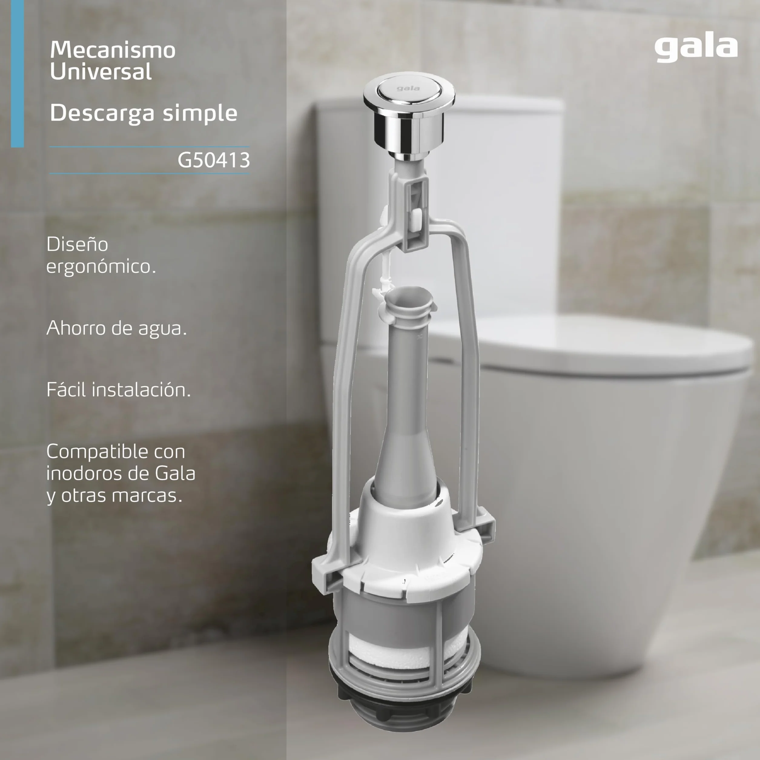 Roca G5041300 - Mecanismo Desc Simple Sp1 Recambio - Colleción De Baño - Porcelana - Mecanismos
