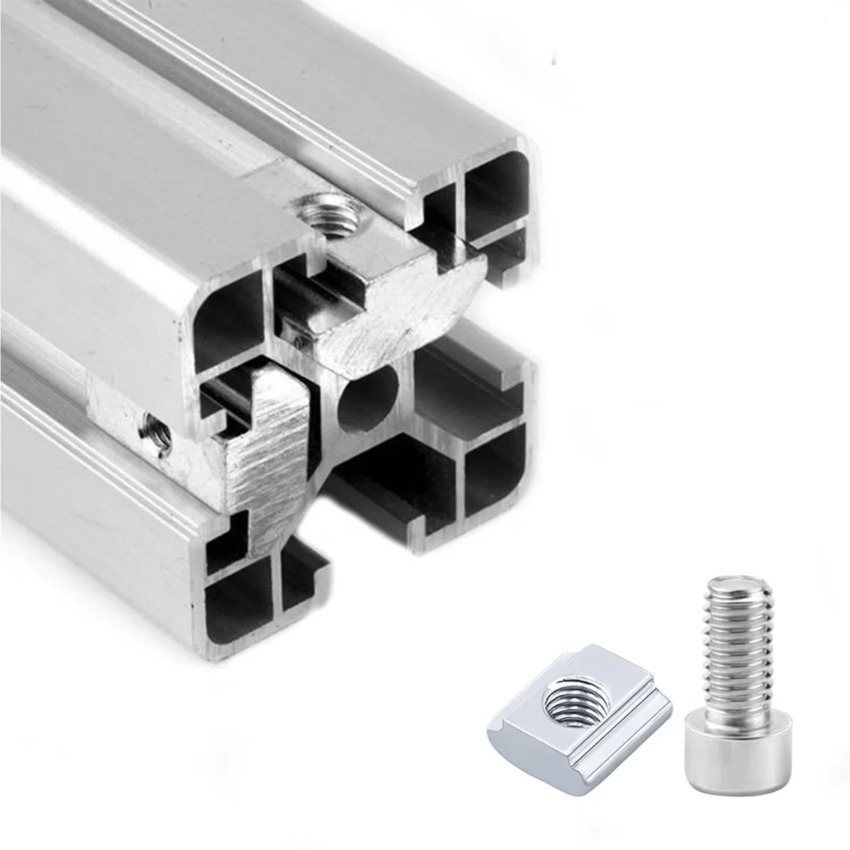 Zimoer 200 Piezas Tuercas Deslizantes y Tornillos, M5 Tuercas de T-Ranura, T Tuerca de Acero Carbono, Tuerca de Martillo Ranura en T para Ranura de Extrusión Perfil Aluminio Estándar de Serie 2020