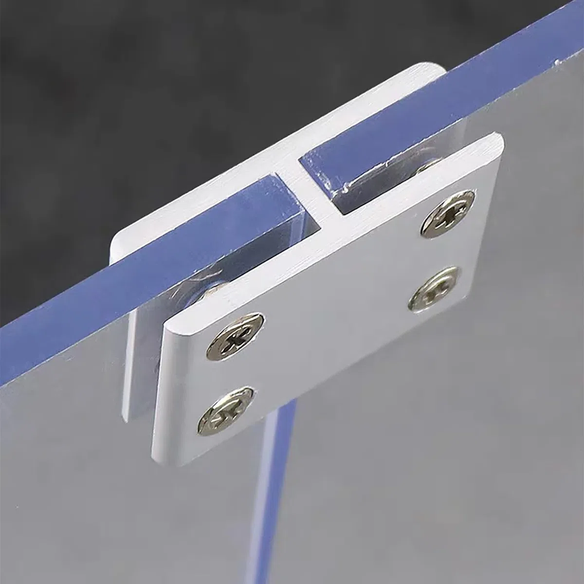 Abrazaderas de Vidrio 4 Piezas Soporte Vidrio 10mm-12mm Soporte Estante Cristal Abrazadera de Aleación de Aluminio para Gabinete Escalera Ducha Pared Clavijas Ajustables, 180 Grados