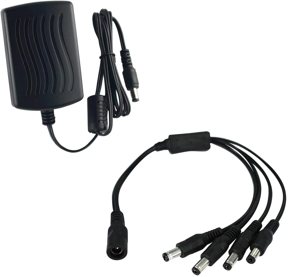 ANNKE DC 12V 2A EU enchufe fuente de alimentación Unidad de fuente de alimentación para CCTV DVR / cámara + 1 a 4 divisor en Y DC 12V divisor de cable 1 enchufe a 4 enchufe para