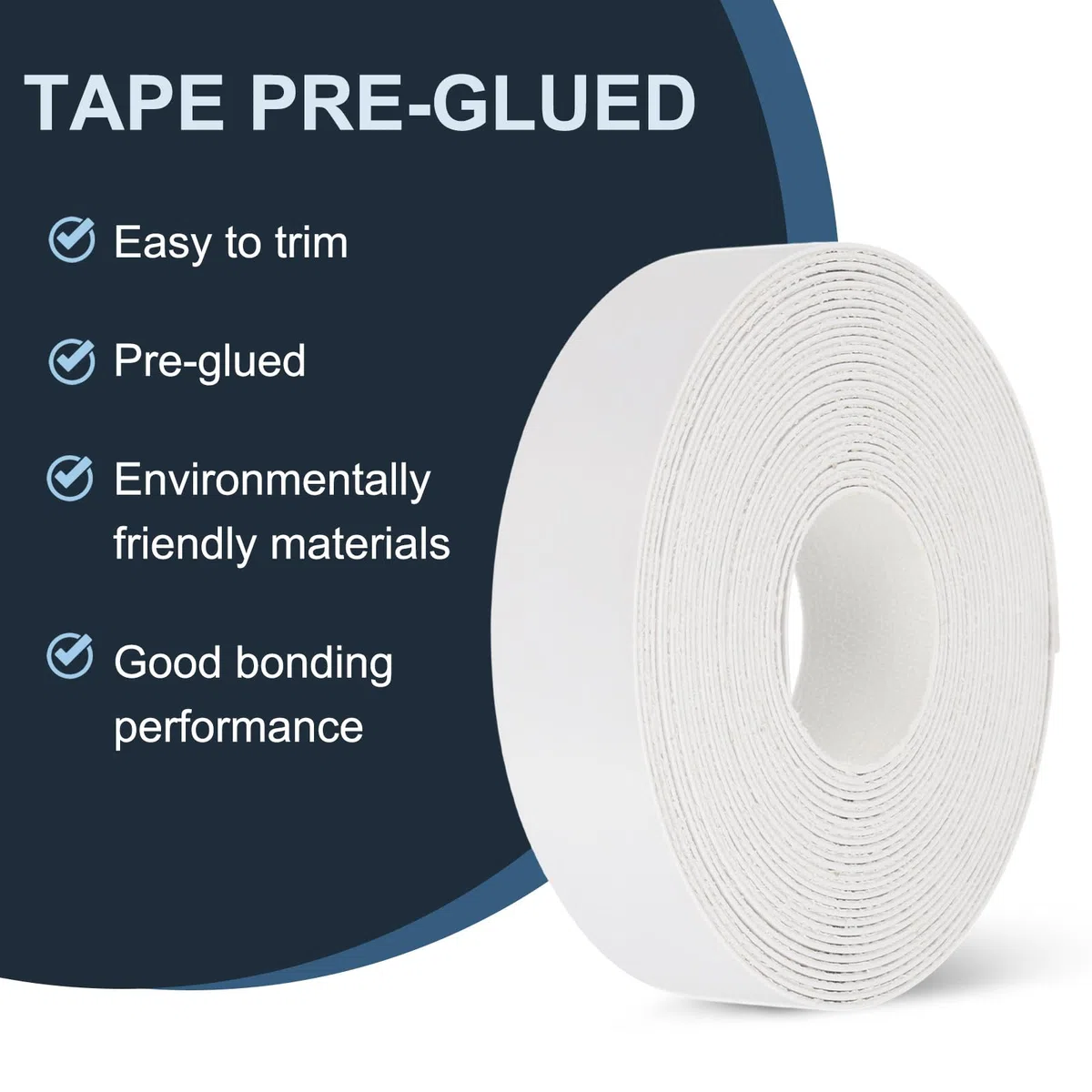 QUARKZMAN Cinta de borde blanco de 25 pies x 1-1/8 pulgadas Cinta de chapa preencolada flexible para bordes de contrachapado con adhesivo termofusible para restauración de muebles