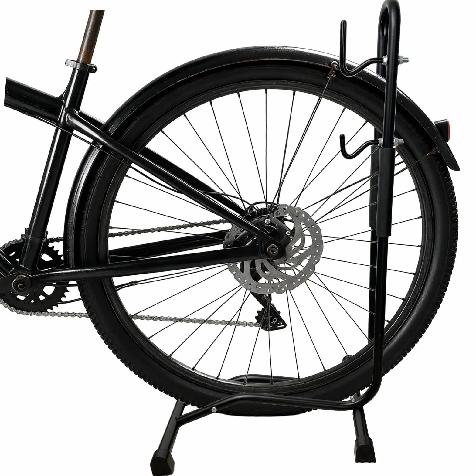 Soporte para Bicicletas con Gancho, Suelo Aparcamiento para Bicicletas, Fácil de Montar, Soporta Hasta 20 kg, Aparcar De Acero, Interior y Exterior, para Casa, Garaje Almacenamiento