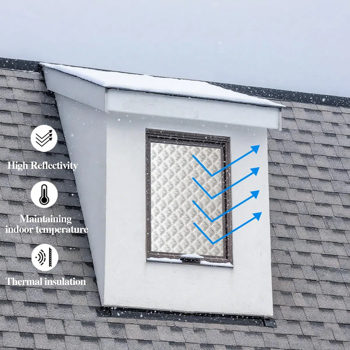 Cubierta de ventana aislada de invierno de 120 x 160 cm, mantiene el frío o el calor fuera, ruido resistente al viento, kit de aislamiento de ventana de edredón grueso para mantener el calor en
