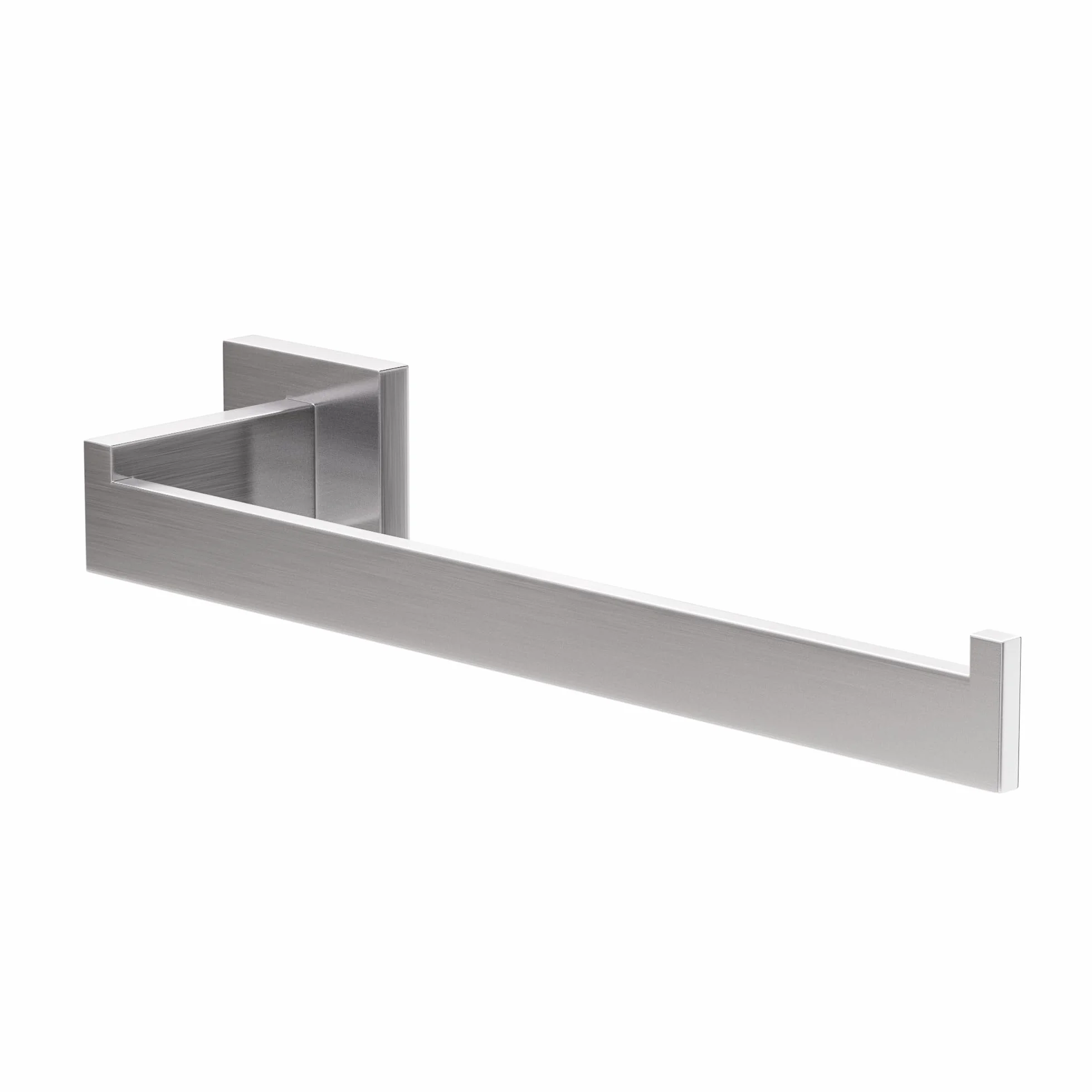 Amig - Toallero de baño Mod. Isla-2 - Soporte de Pared para Toallas con Tornillos incluidos - 270 x 75 x 55 mm - Acero Inoxidable - Plateado Mate