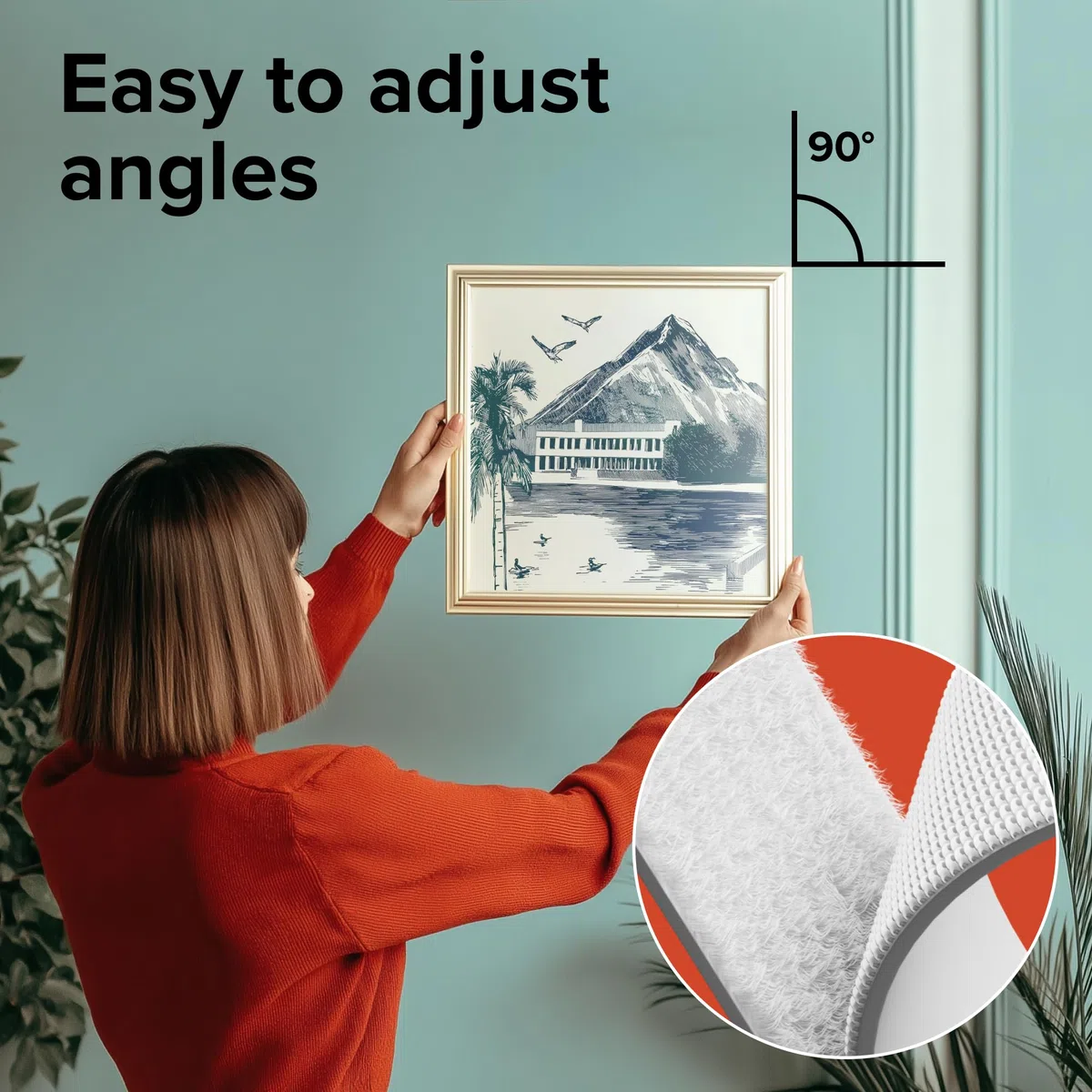 Tiras ultra fuertes para colgar cuadros (10 piezas) con respaldo adhesivo, perfectas para actualizaciones amigables con alquiler, tiras para colgar en la pared sin clavos, tiras adhesivas resistentes