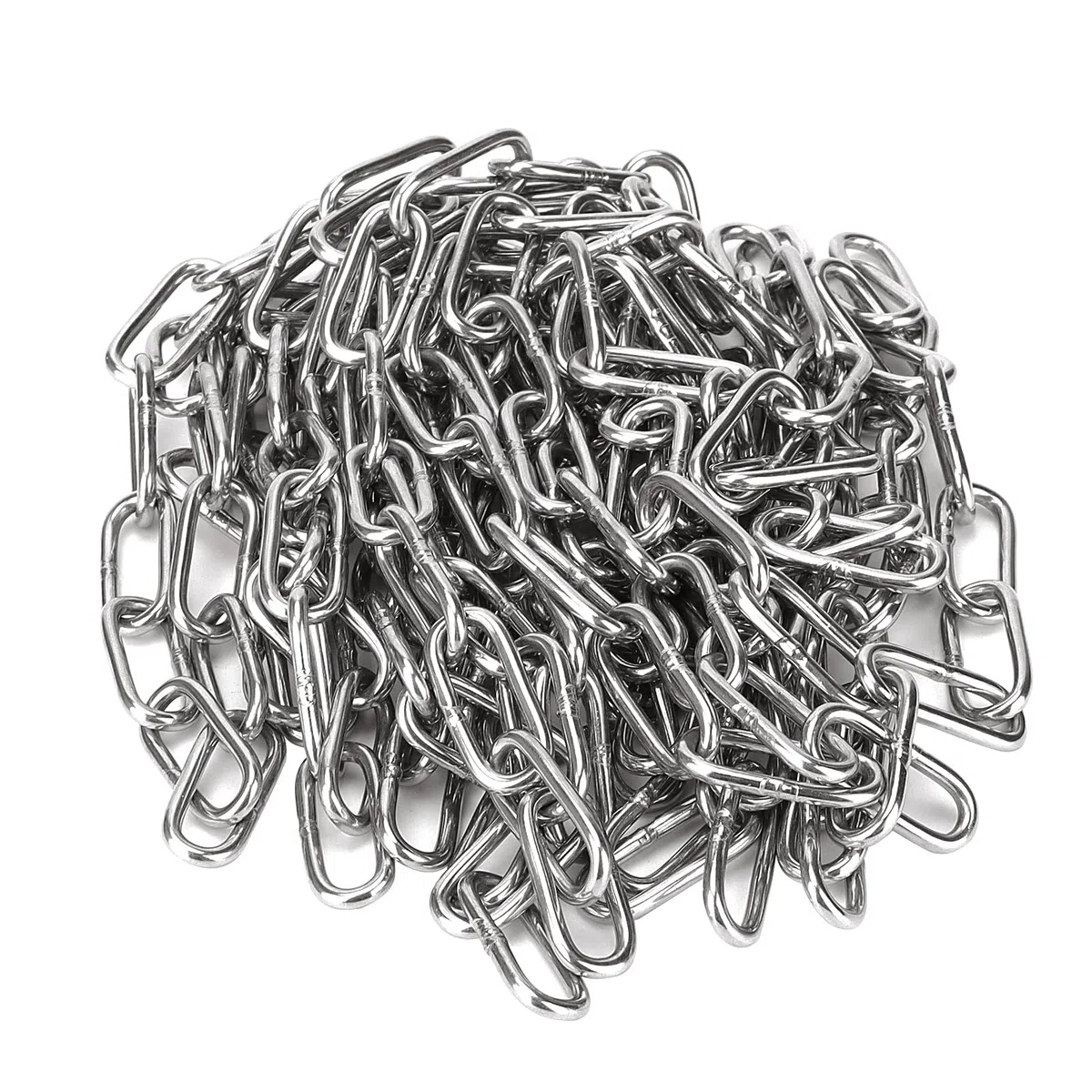 Cadena de acero inoxidable de 10 m x 3 mm, eslabones soldados, cadena de acero inoxidable, cadena de eslabones cortos, para bricolaje, cadena giratoria, secado de la cadena de la ropa