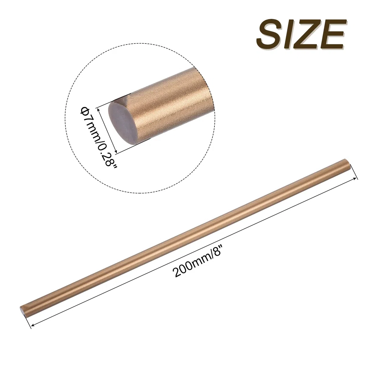 QUARKZMAN Barras de Pegamento Caliente, 7x200mm, 30Pcs Palos de Pegamento Termofusible, Ideal para Bricolaje, Manualidades, Bronce Oro