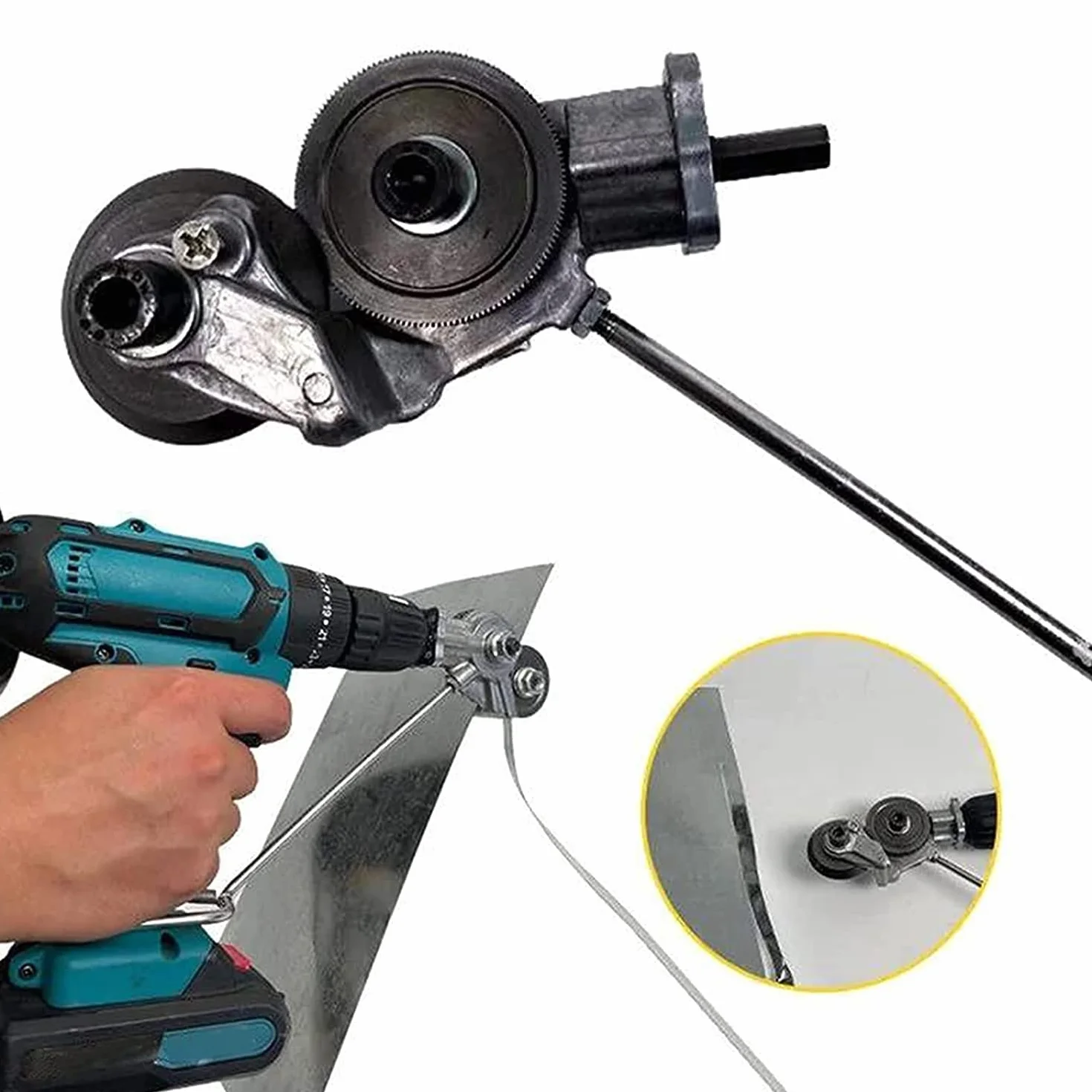 Accesorio de taladro Nibbler de metal, nuevas tijeras de taladro eléctricas, accesorio de cortador de placa de taladro eléctrico, accesorio de taladro seguro y duradero para corte de metal
