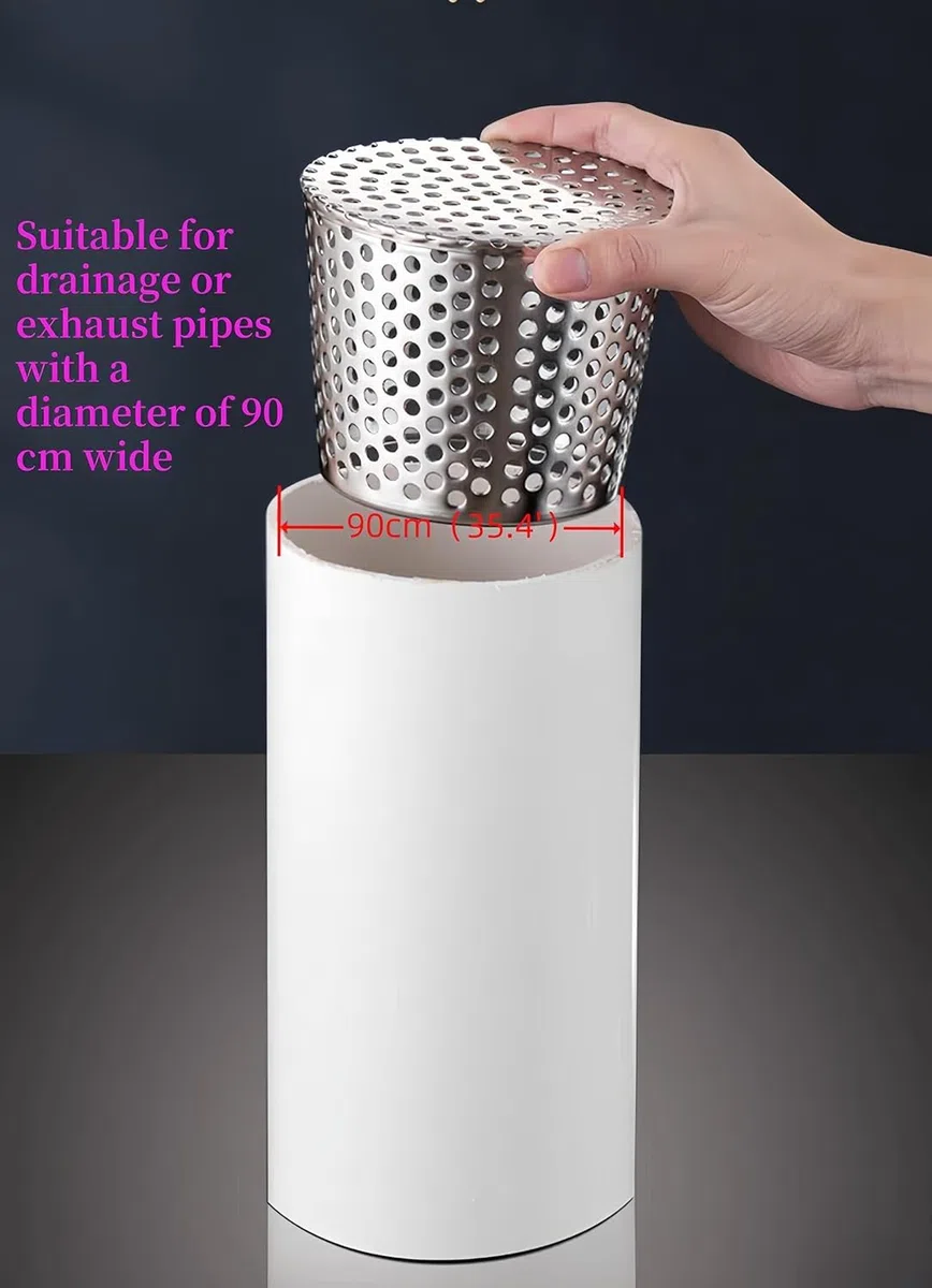 Protectores de canalón Downsport – Filtro de acero inoxidable, protectores de canalón para evitar el bloqueo de las hojas, evitan que las serpientes, ratones y pájaros entren en la casa a través de