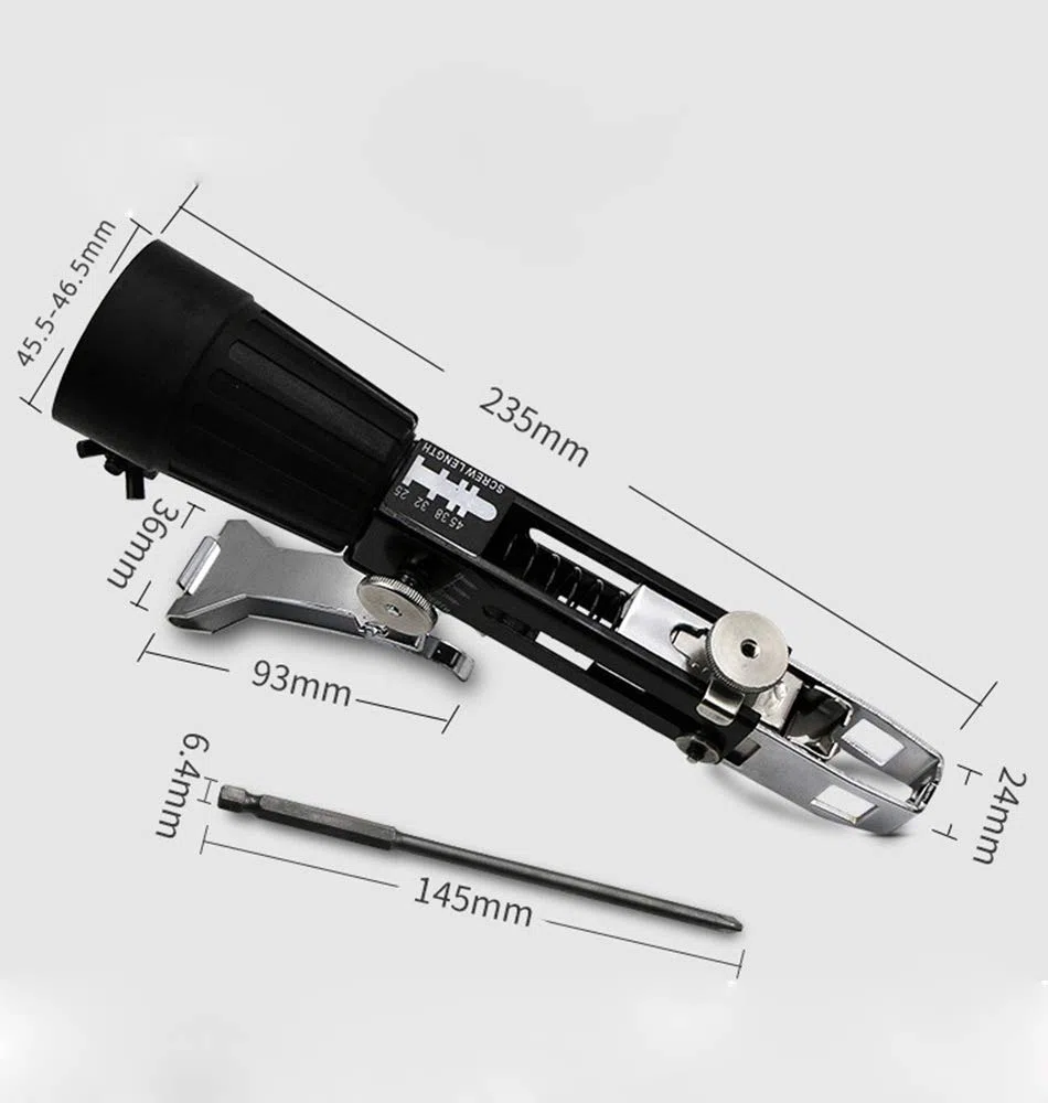 Adaptador automático de pistola de clavos para carpintería Juego de cadena de taladro eléctrico para herramienta de carpintería de taladro eléctrico DF35