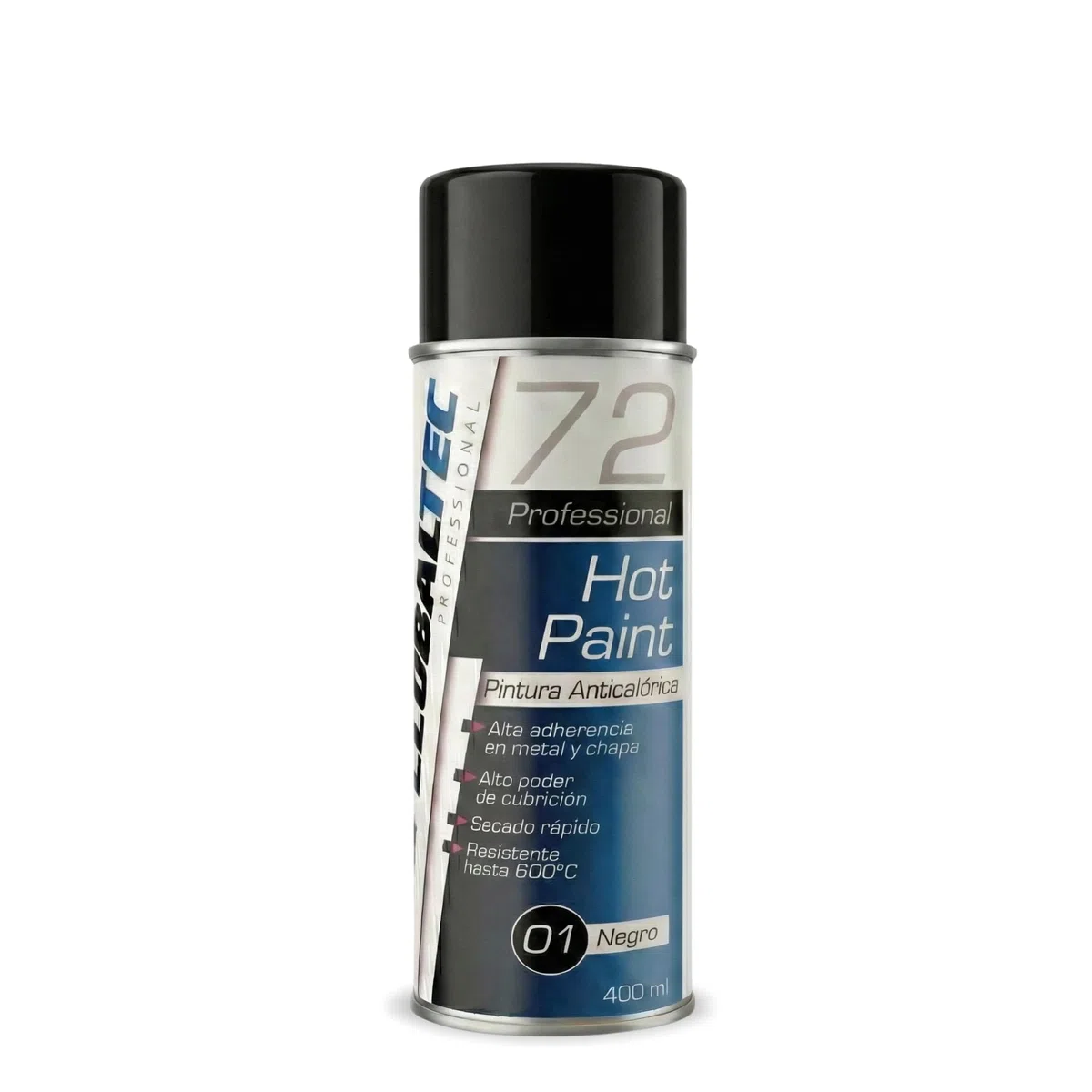 Pintura Anticalórica Negra Mate Spray 400 ml | Resistente 600°C para Pinzas de Freno, Tubo de Escape y Motor | Alta Adherencia, Anticorrosión y Secado Rápido