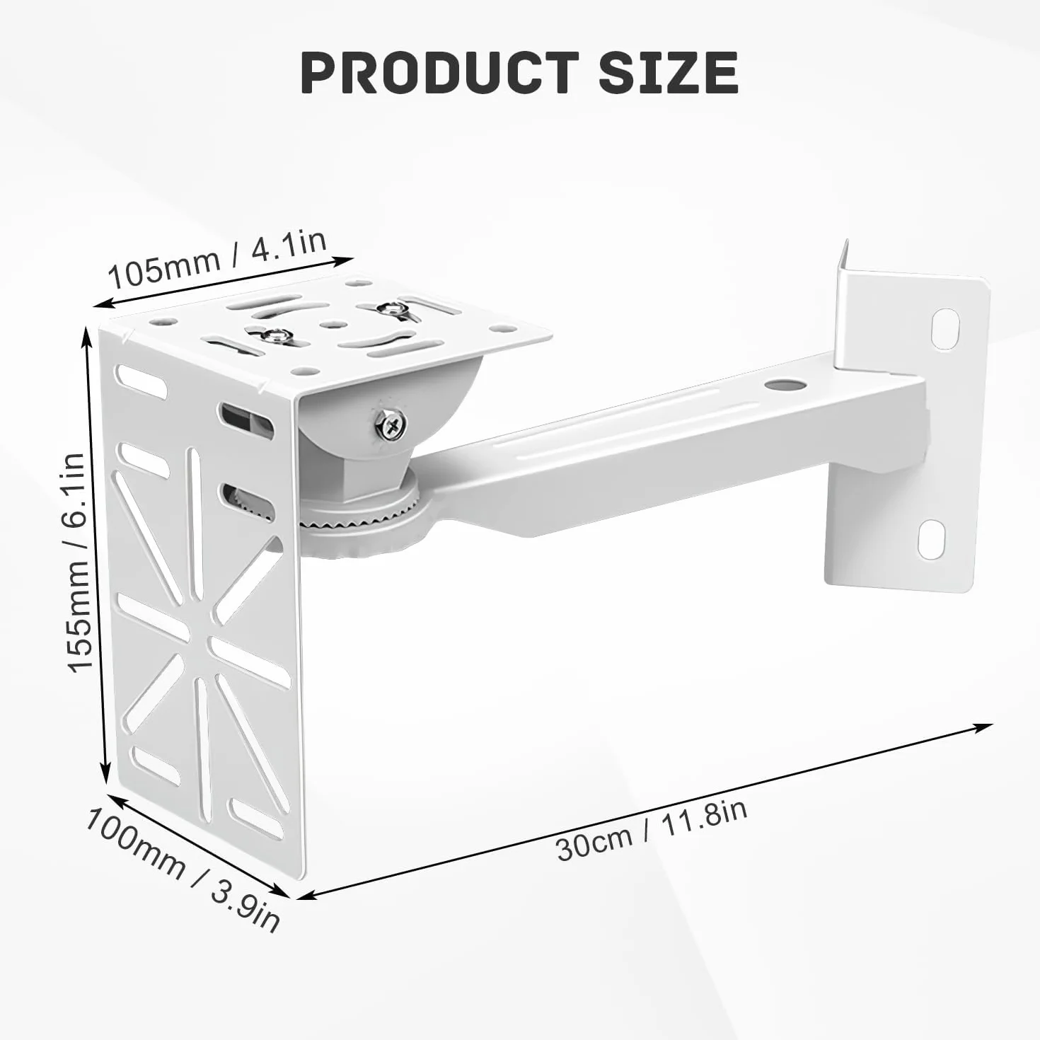 Soporte Ajustable para Cámara de Vigilancia Exterior, Ofrece un ángulo Múltiple Ajustable para una Instalación fácil y Versátil, Ideal para Cámaras de Seguridad y Videovigilancia