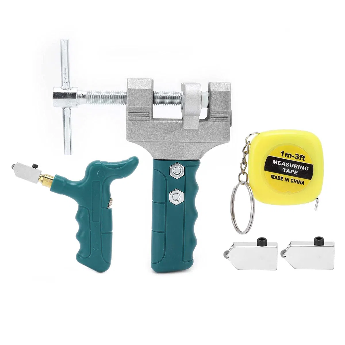 Kit de corte de vidrio, herramienta manual para cortar azulejos, hoja de acero de aleación de alta dureza con alicates trituradores, abridor portátil de azulejos de cerámica para