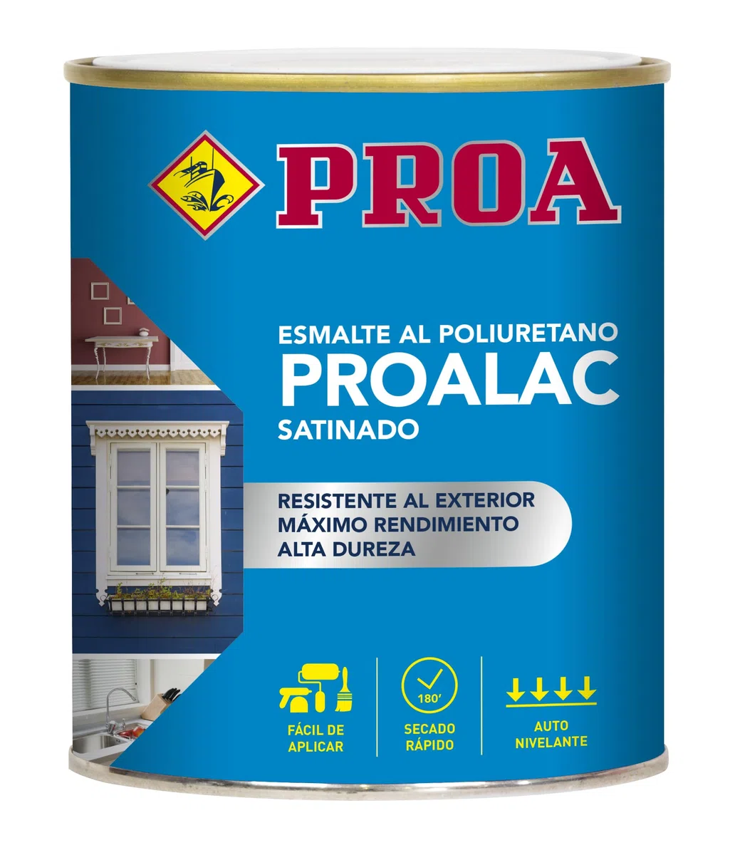 Esmalte Laca al poliuretano Proalac. Blanco. 750 ML. Pinta tus muebles de cocina, radiadores, madera o metales con la máxima calidad. Valido para interior y exterior. Proa.