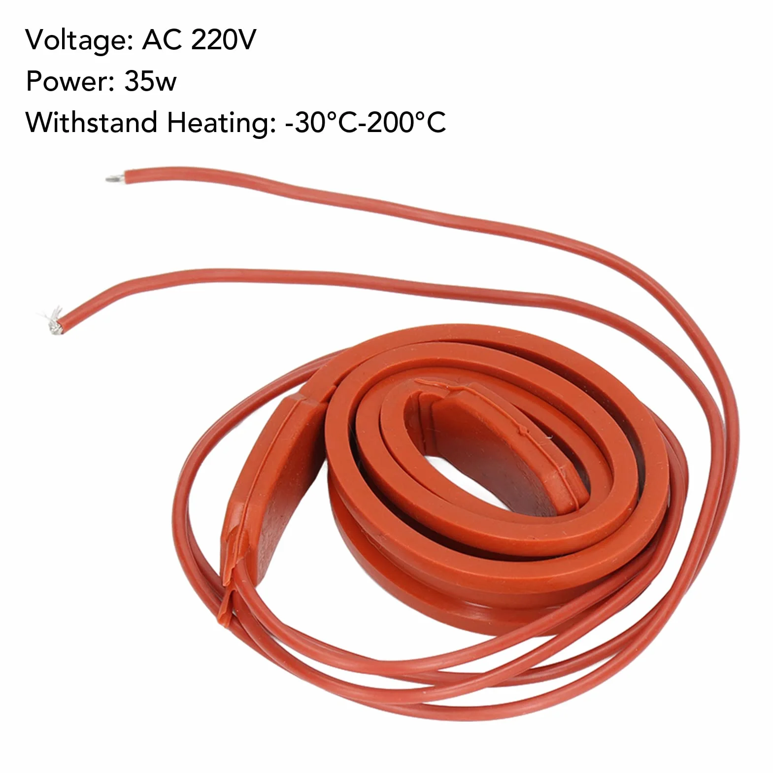 Cinturón de calefacción de silicona, banda de calefacción impermeable Calentador flexible Cables de calefacción autorregulables antiescarcha 220V