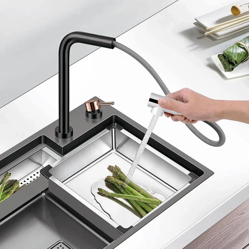 Joyzan Rociador Grifo, G1/2 Repuesto Cabezal Grifo Cocina Boquilla Pulverizador Electroplaca Ducha Fregadero Cabeza Baño Extraíble Agua Alcachofa Extraible Desplegable 360 Grado Granja Lavanderia
