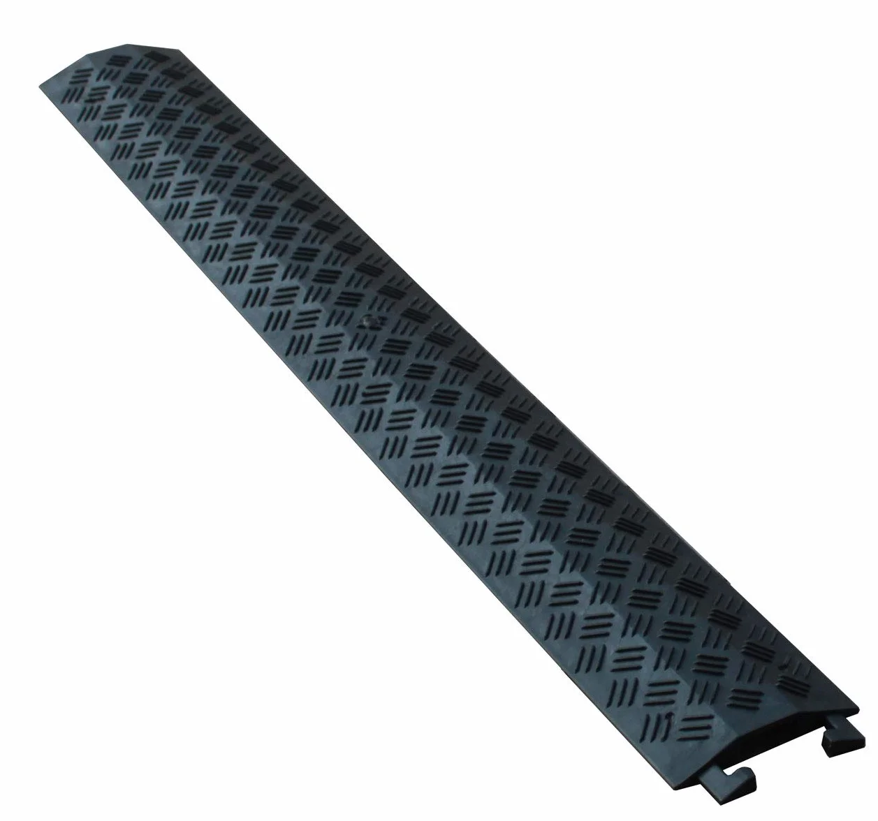 ADO Protector de Cable Plástico para Suelo 1 Vía 100x13cm Negro