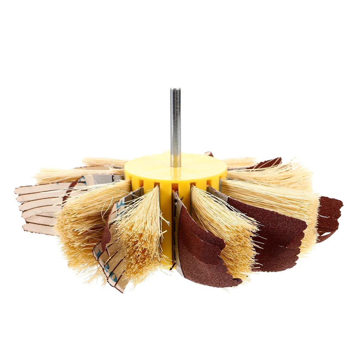 Rueda de Lijado Rueda Pulidora de Sisal y Papel de Lija de Grano 120 Mejora Accesoria para Lijado Taladro, Mejora para Muebles de Metal y Madera