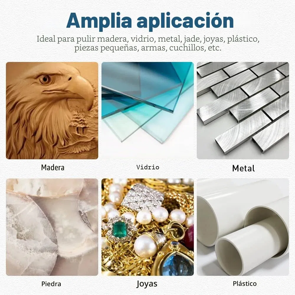 Ruedas de Pulir de Lana Compatible con Dremel, Accesorios de Pulido para Herramientas Rotativas con Vástago de 1/8", Kit de Pulir para Metal Vidrio Joyería