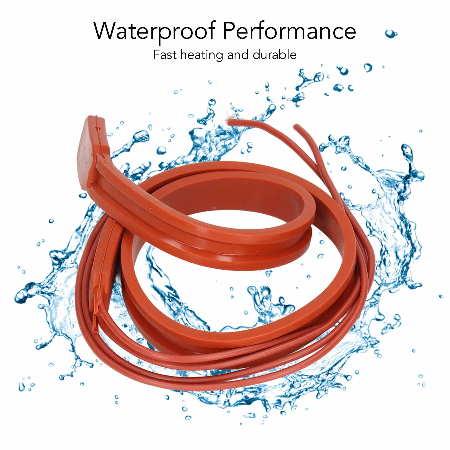 Cinturón de calefacción de silicona, banda de calefacción impermeable Calentador flexible Cables de calefacción autorregulables antiescarcha 220V
