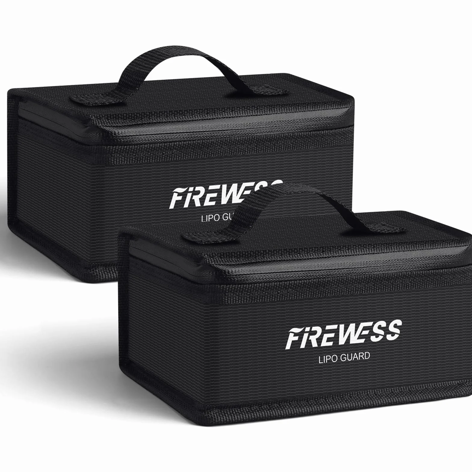 Paquete de 2 bolsas de seguridad Lipo ignífugas, bolsa de batería de litio ignífuga y a prueba de explosiones, bolsa protectora de almacenamiento de batería Lipo para carga y almacenamiento