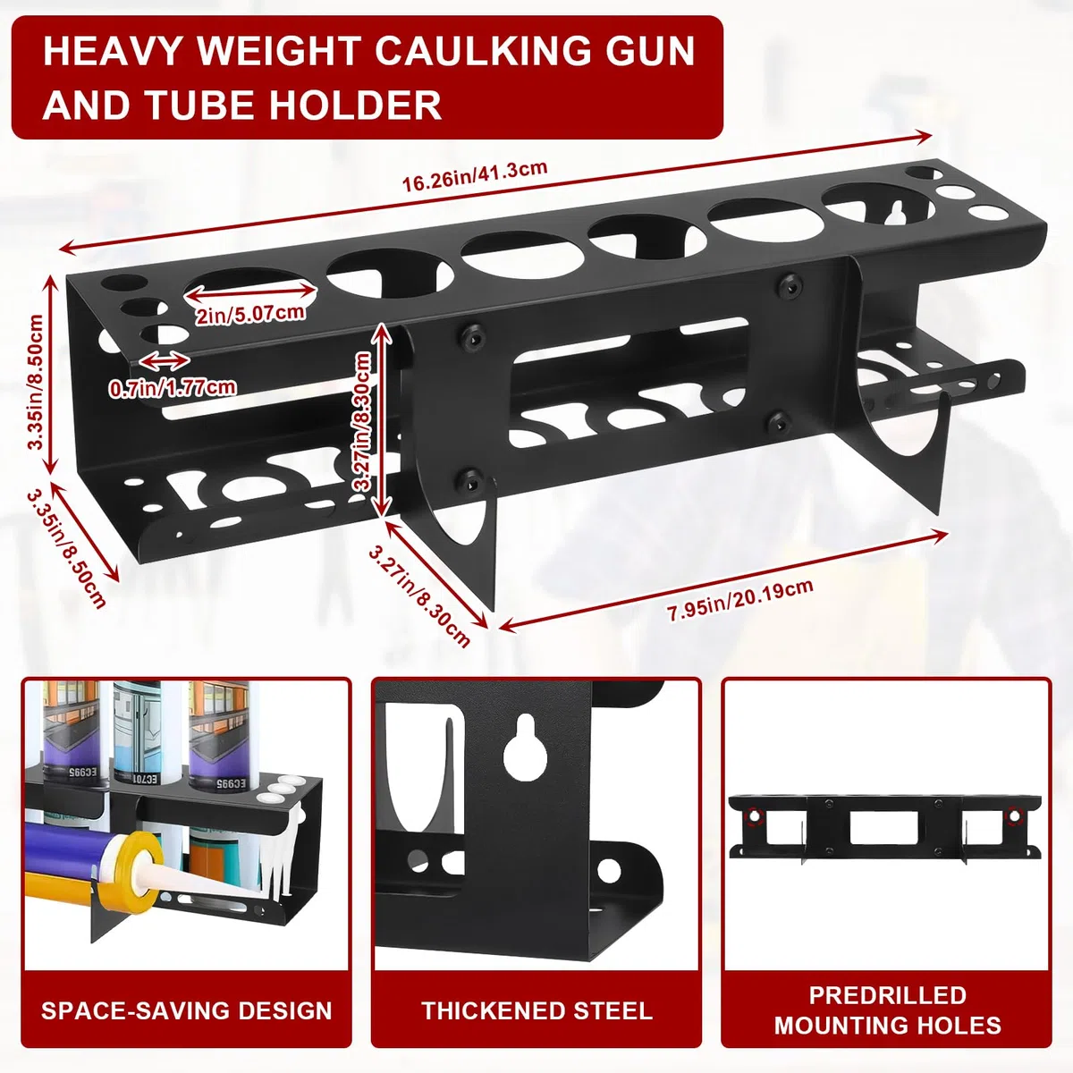 Qivine Soporte para Botellas de Spray, Organizador Herramientas Pared para Guardar Botes, Soporte para Botes de Spray Perfecto para Guardar los Botes de Aceite o Spray en tu Taller