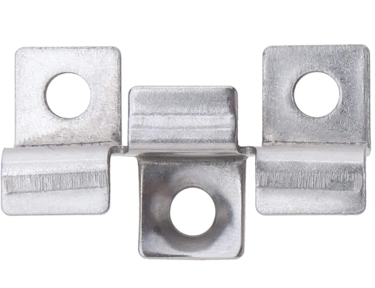 100pcs placa sándwich de placa compuesta de acero inoxidable placa intercalada Junta oculta placa de fijación clip W / 100x Grupo de tornillos autopropulsados 10mm