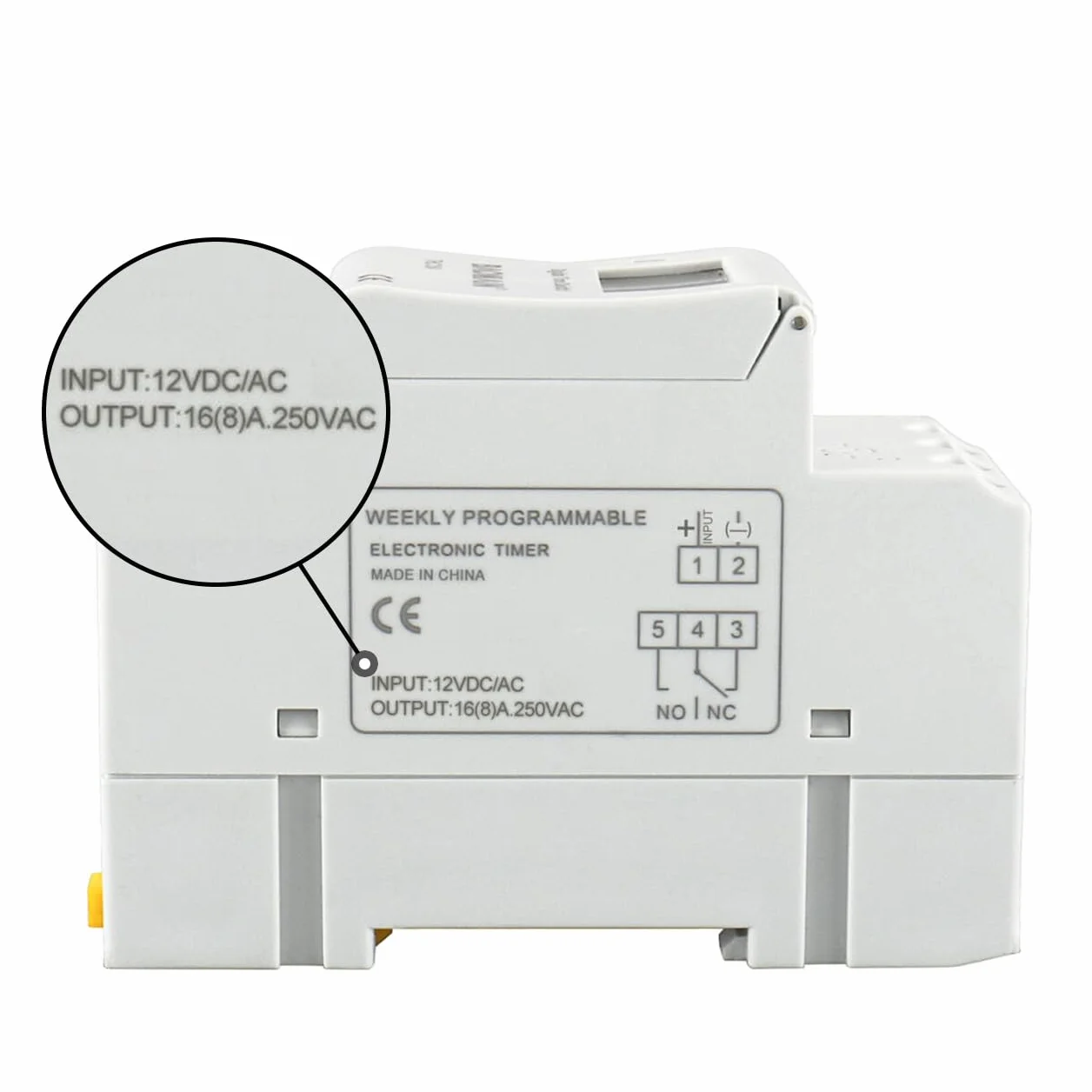 Baomain Temporizador Digital THC15A, DC/AC 12V 16A Amp Digital LCD Power Programmable Temporizador Relé (THC15A 12V)