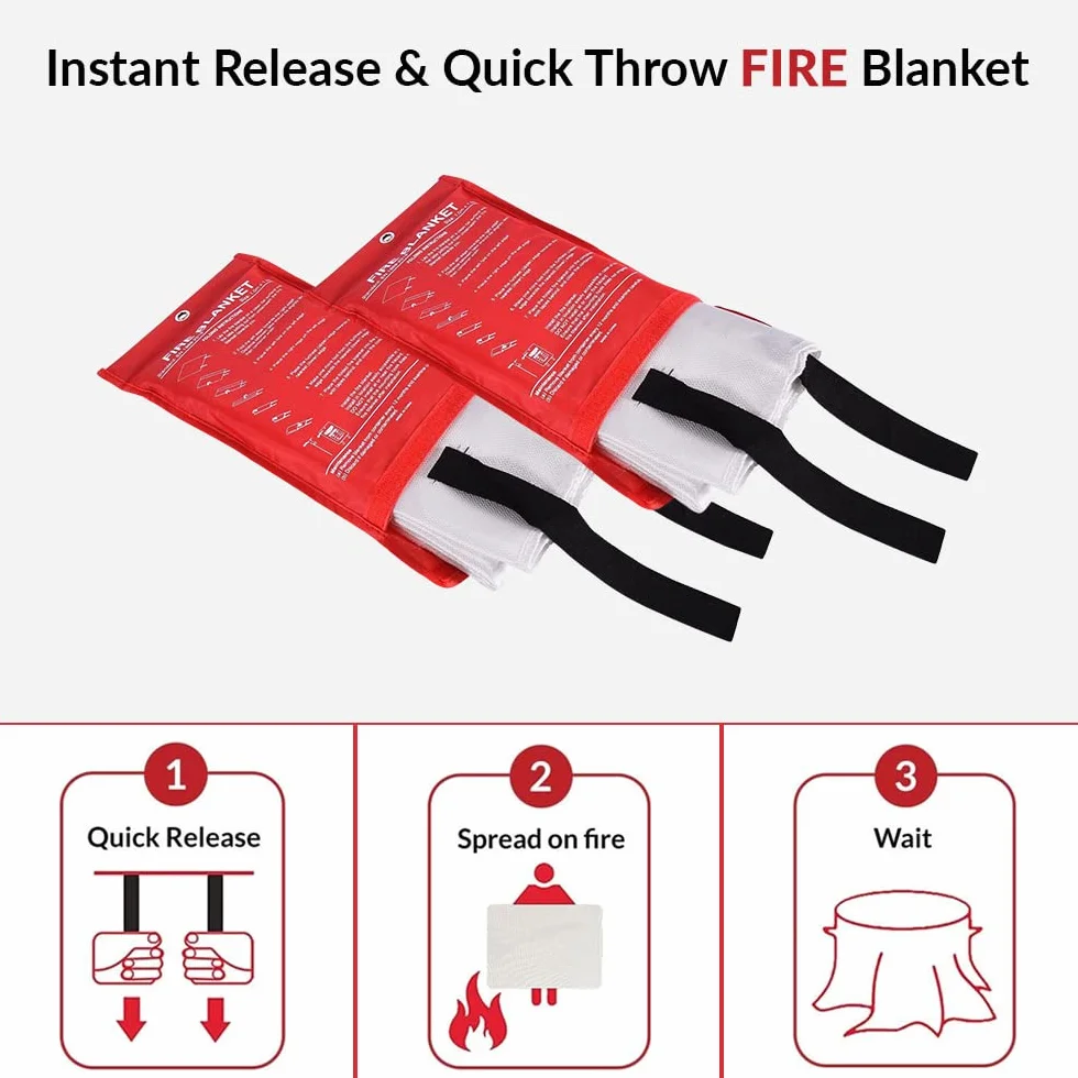 1Above Manta ignífuga Grande de 1 m de despliegue rápido y fácil para Incendios de Emergencia en tu hogar, Cocina, Oficina, Garaje y Caravana (1)
