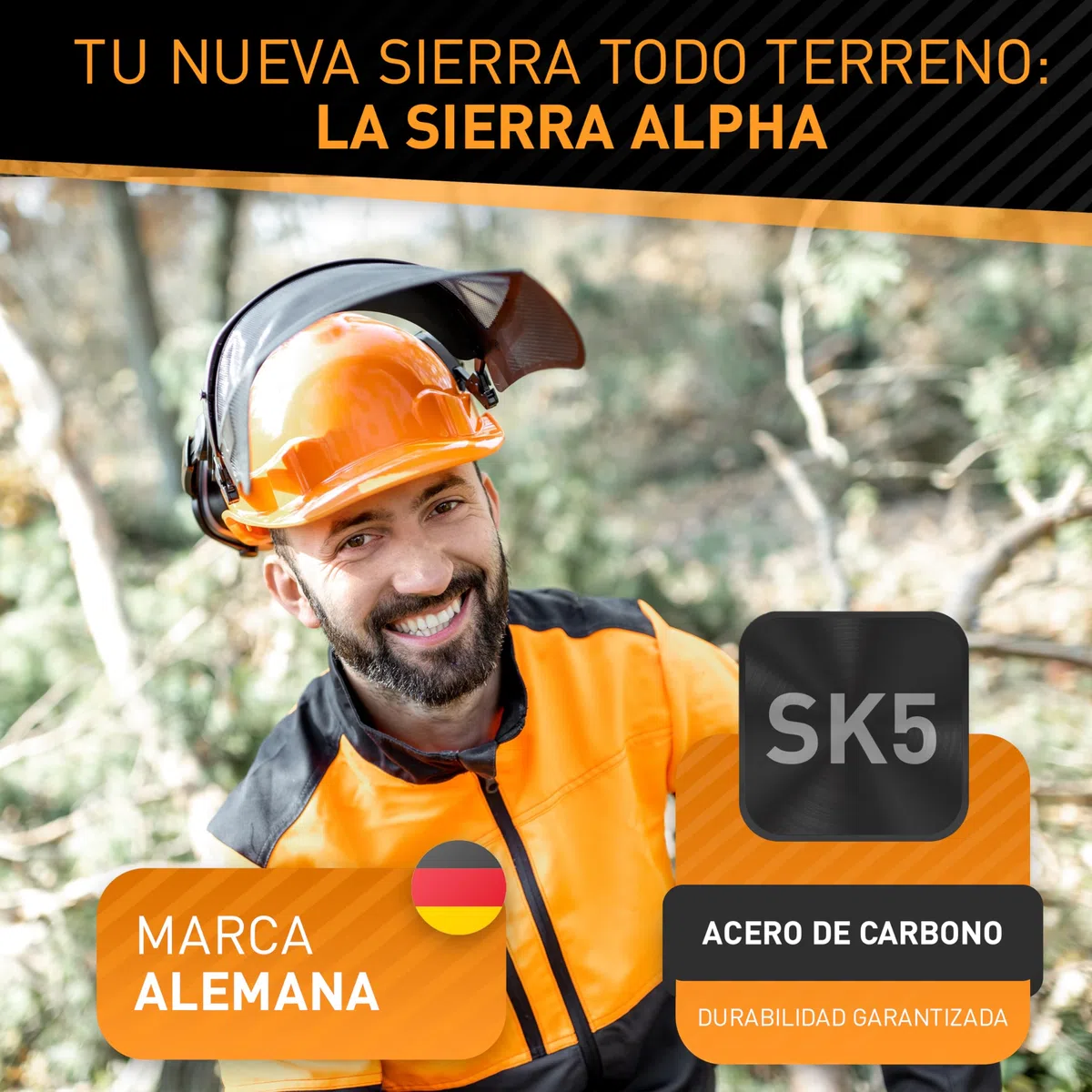 HARDTWERK ALPHA - Sierra de podar plegable con bloqueo de seguridad (210 mm) para jardín | Sierra de Mano | Sierra Plegable